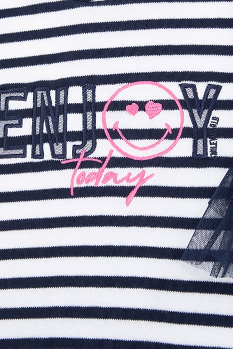 GIRLS’ SAILOR-STRIPE COTTON DRESS, SMILEYWORLD TULLE SLEEVES 6