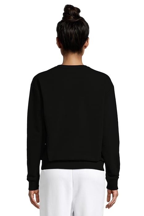 BANTIN SLIGHTLY CROPPED CREW SWEAT BLACK 2