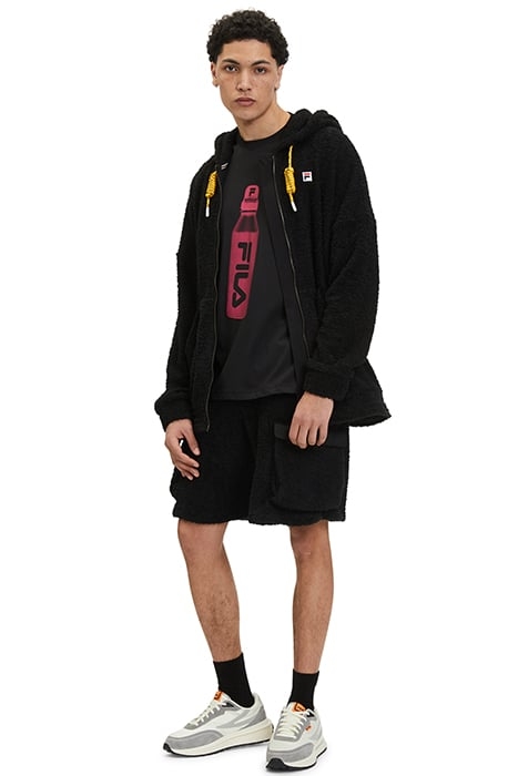 OVERSIZE TERRY FABRIC HOODIE BLACK 3