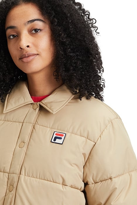 LEILA PUFFER COACH JACKET CORNSTALK 7