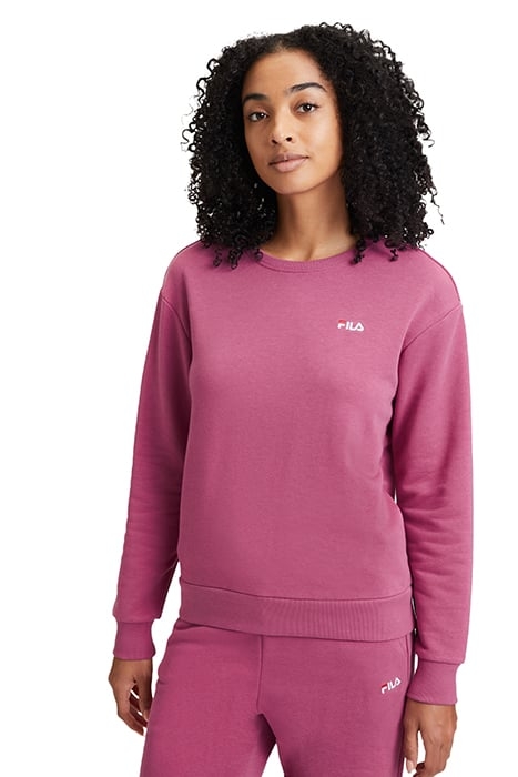 BANTIN SLIGHTLY CROPPED CREW SWEAT RED VIOLET 1
