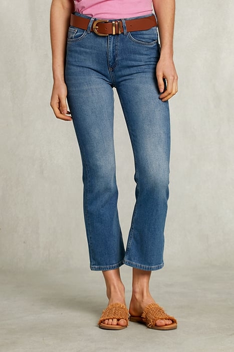 BLUE HIGH WAIST CROPPED JEANS DENIM 1