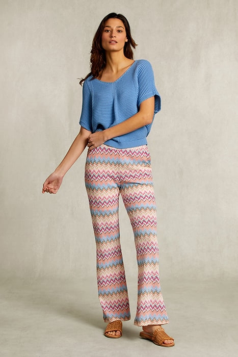 BLUE V-NECK SWEATER SHORT SLEEVES BLUE 3