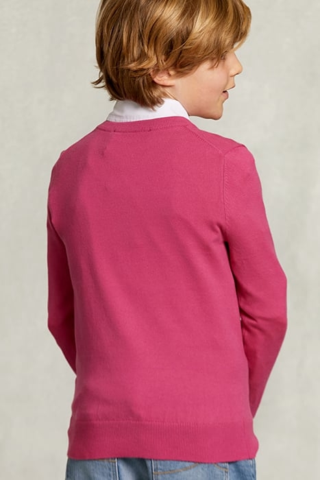 NORMAL FIT BASIC CREW NECK PULLOVER AMARANTH PINK 2