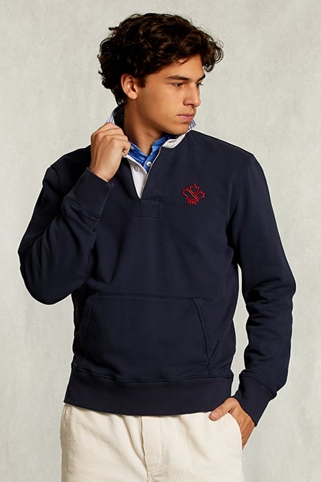 RUGBY SWEATER APPLIED POCKET NAVY BLUE 1