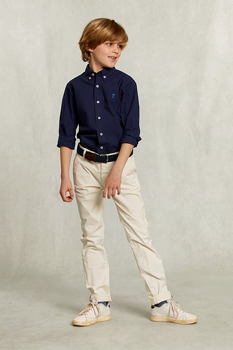 CUSTOM FIT POPLIN SHIRT COBALT BLUE 3