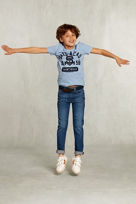 NORMAL FIT BASIC T-SHIRT DARK VICTORIA MIX BLUE 3