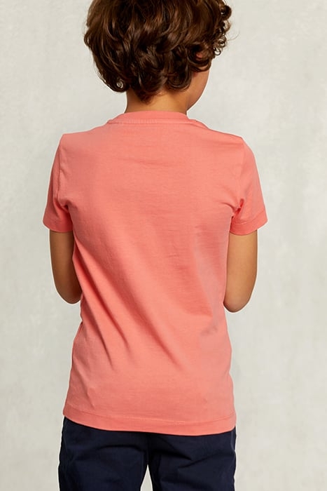 NORMAL FIT BASIC T-SHIRT IN BELLINI PINK 2