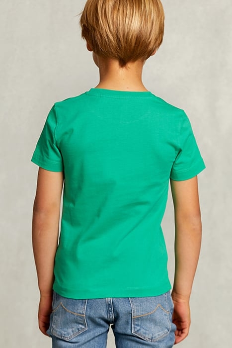 NORMAL FIT BASIC T-SHIRT IN PAPAYA GREEN 2