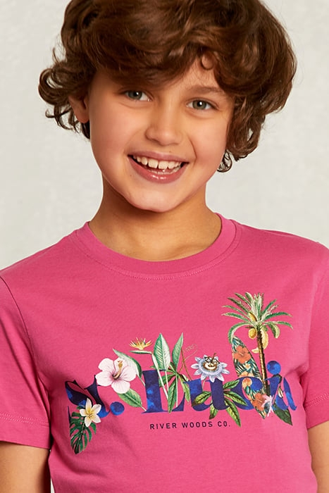 NORMAL FIT BASIC T-SHIRT IN AMARANTH PINK 4