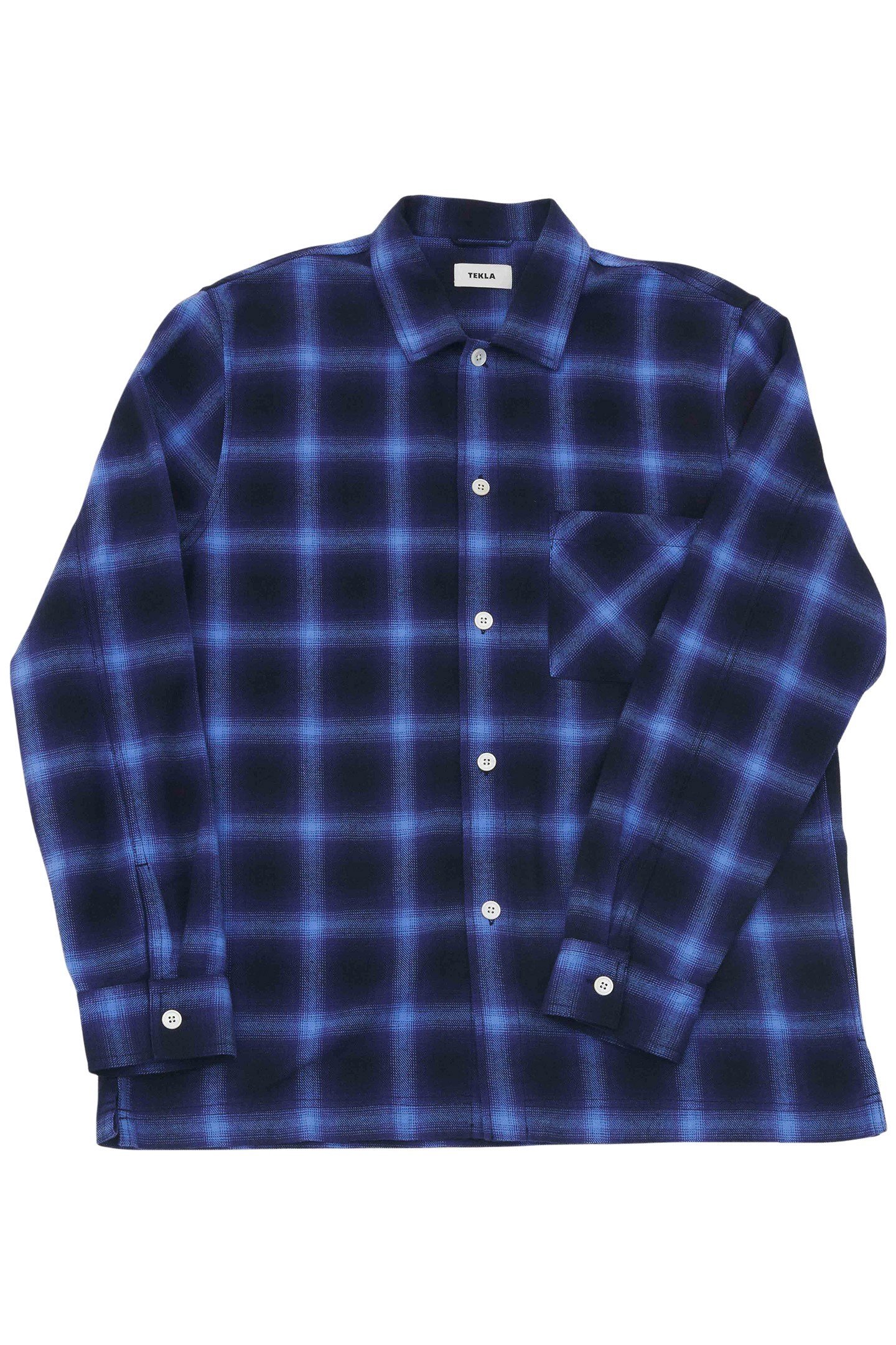 UNISEX FLANNEL, PYJAMAS SHIRT DARK BLUE PLAID 2