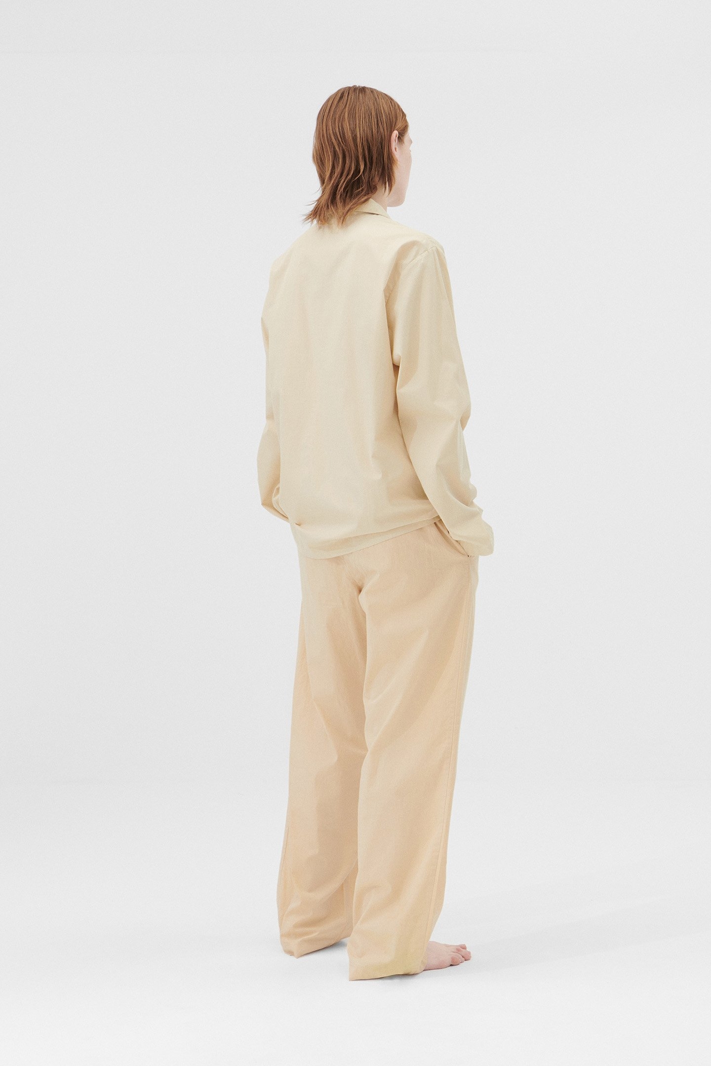 UNISEX POPLIN, PYJAMAS PANTS KHAKI 2
