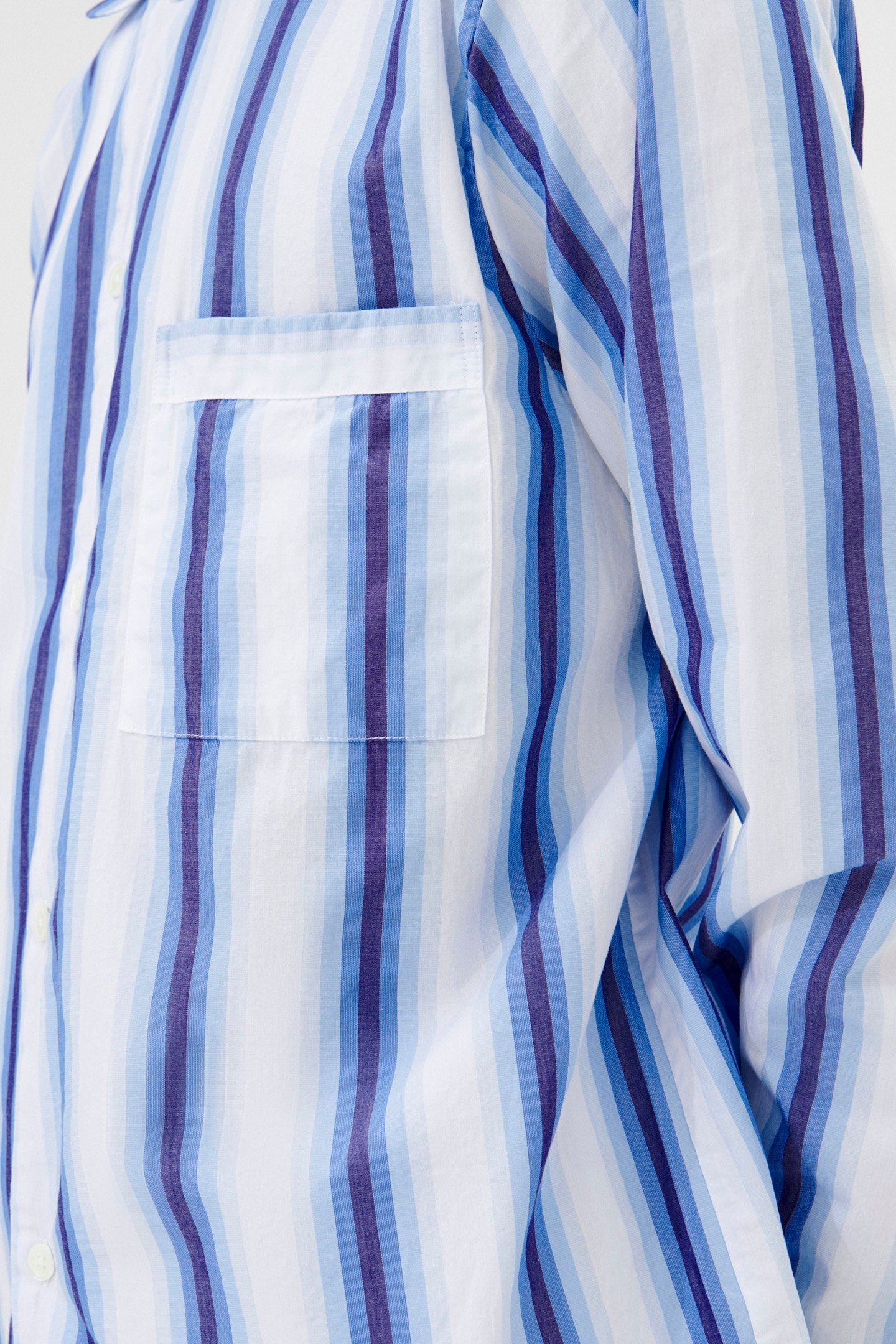 UNISEX POPLIN, PYJAMAS SHIRT BLUE MARQUEE 2