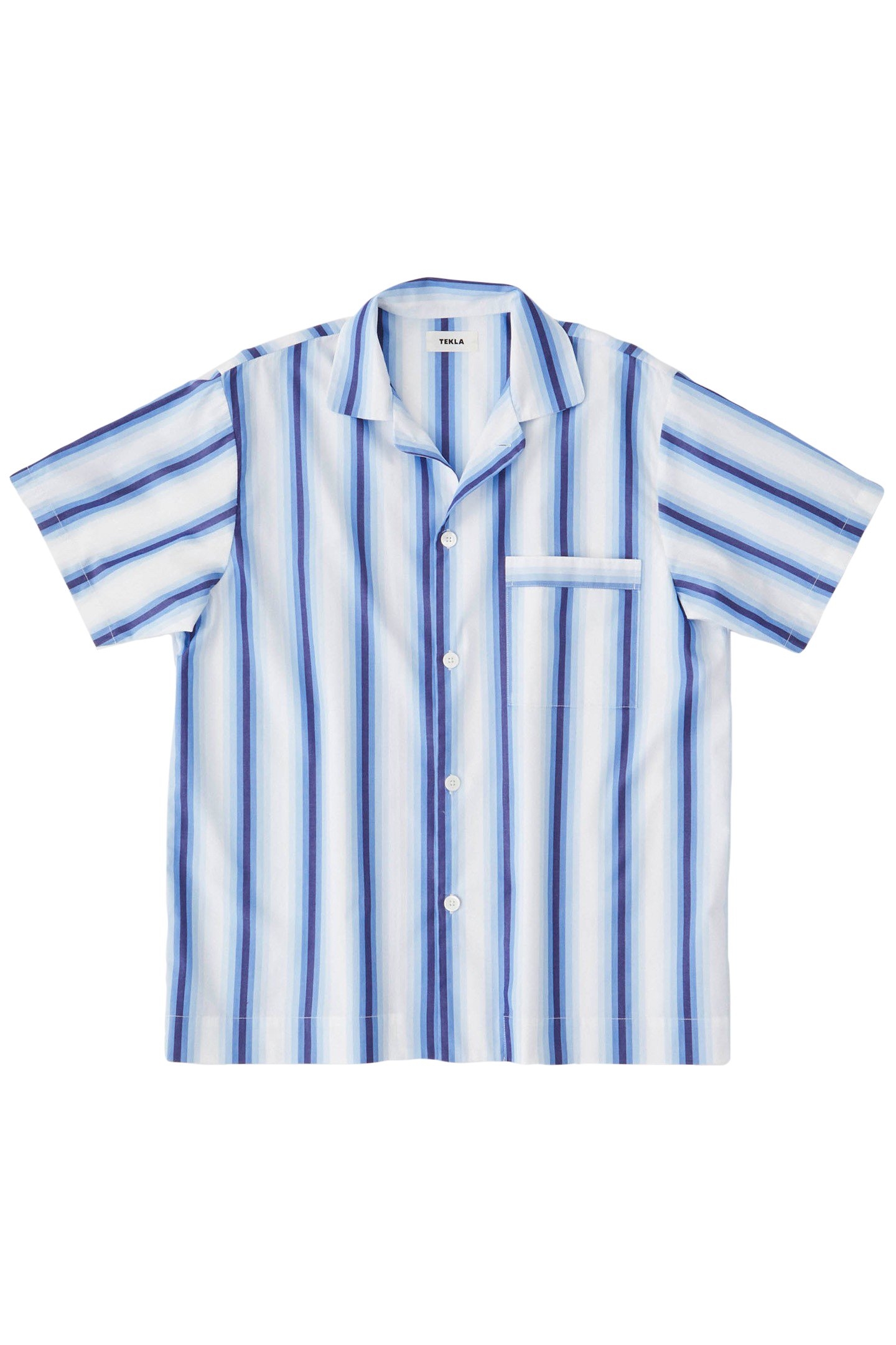 UNISEX POPLIN, SHORT SLEEVE SHIRT BLUE MARQUEE 3