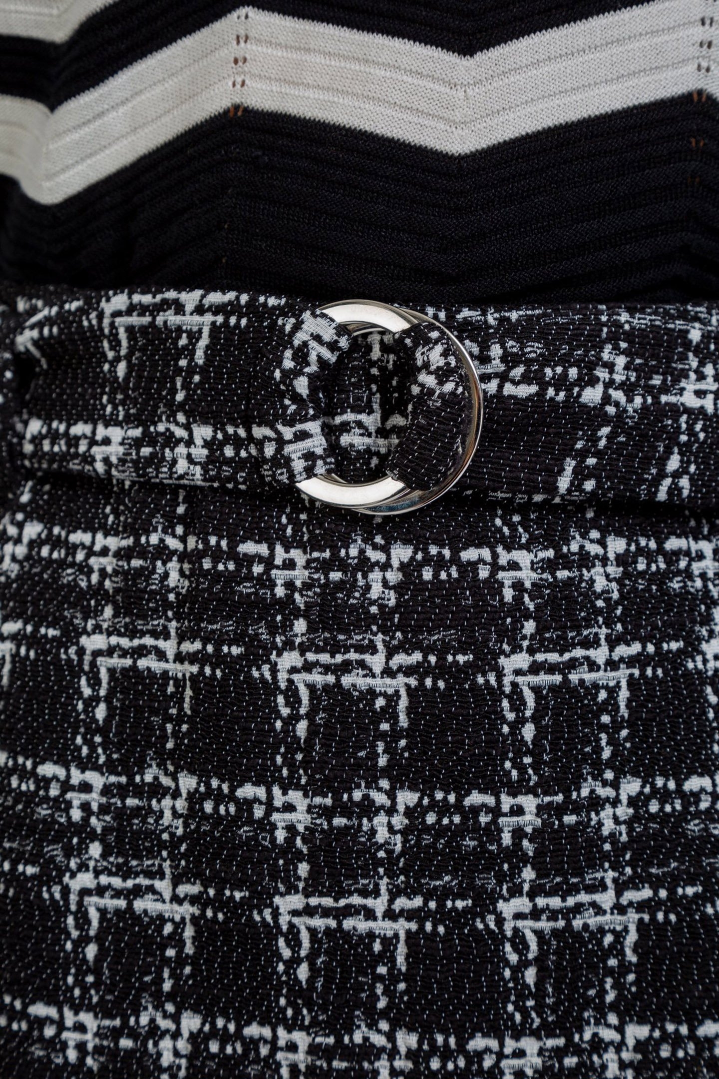 SKIRT TWEED CHECK BLACK/ECRU 5