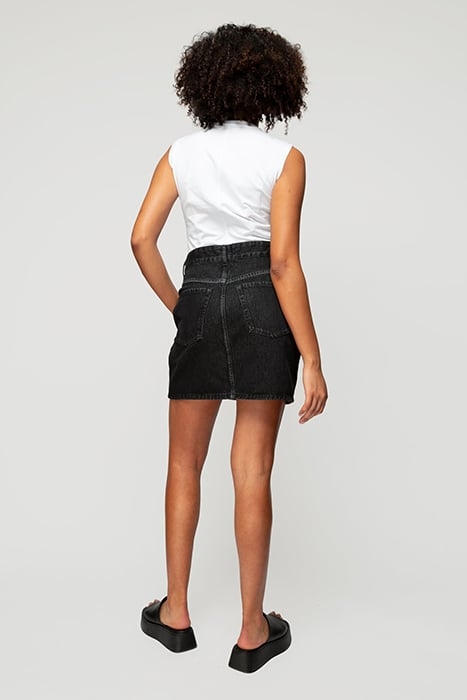 SKIRT CONTRAST DENIM BLACK 3