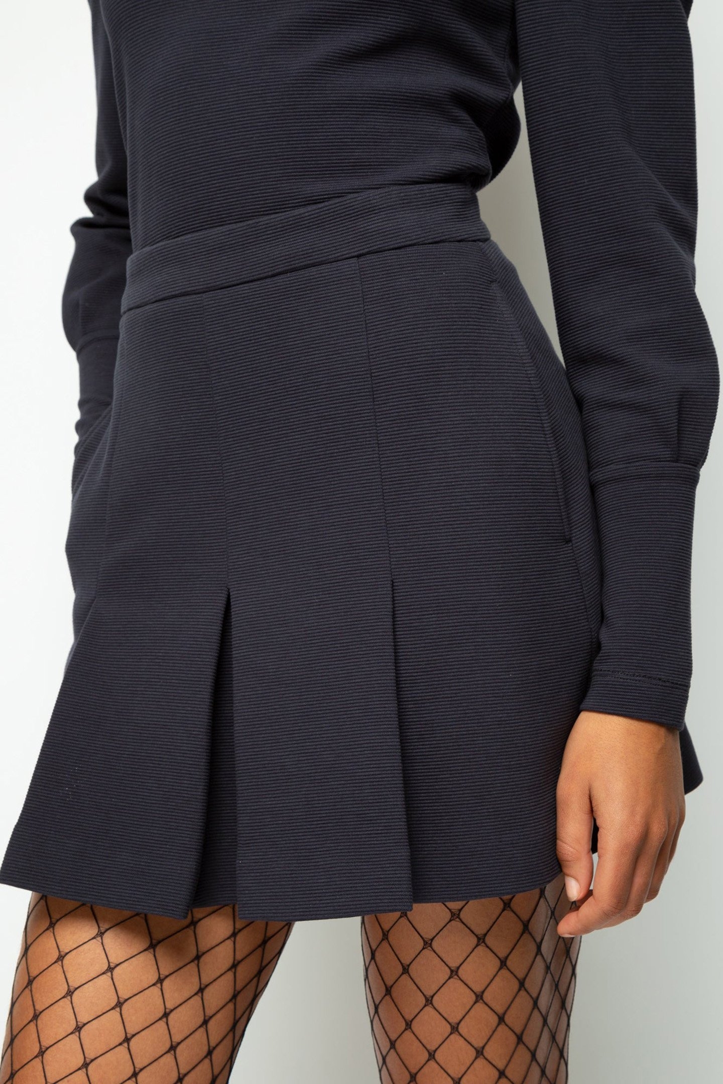 RIBBED PLEAT SKIRT DARK NAVY 5