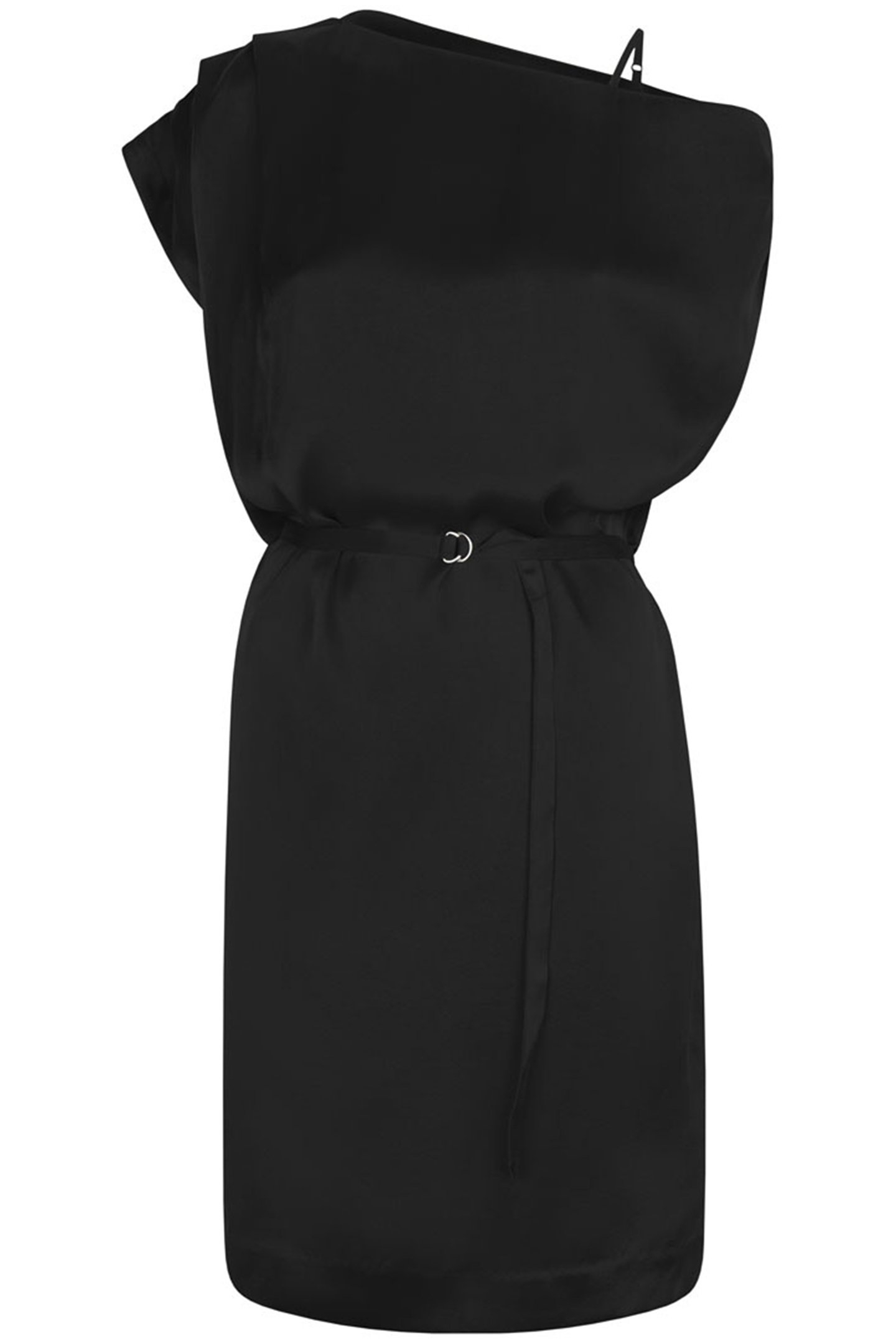 GRAYSON SATIN DRESS RAVEN 3