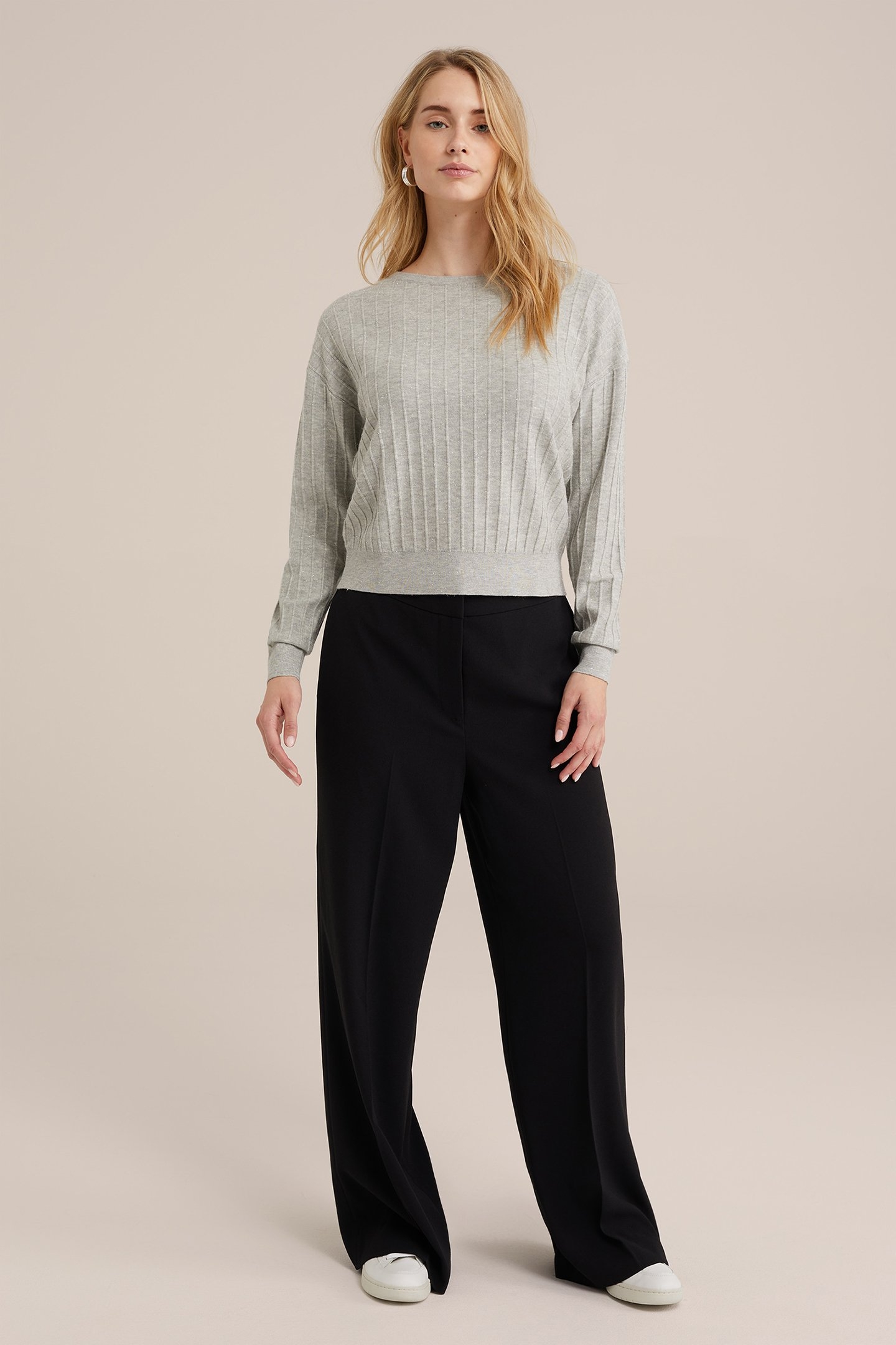 KNITTED PULLOVER LIGHT GREY 3