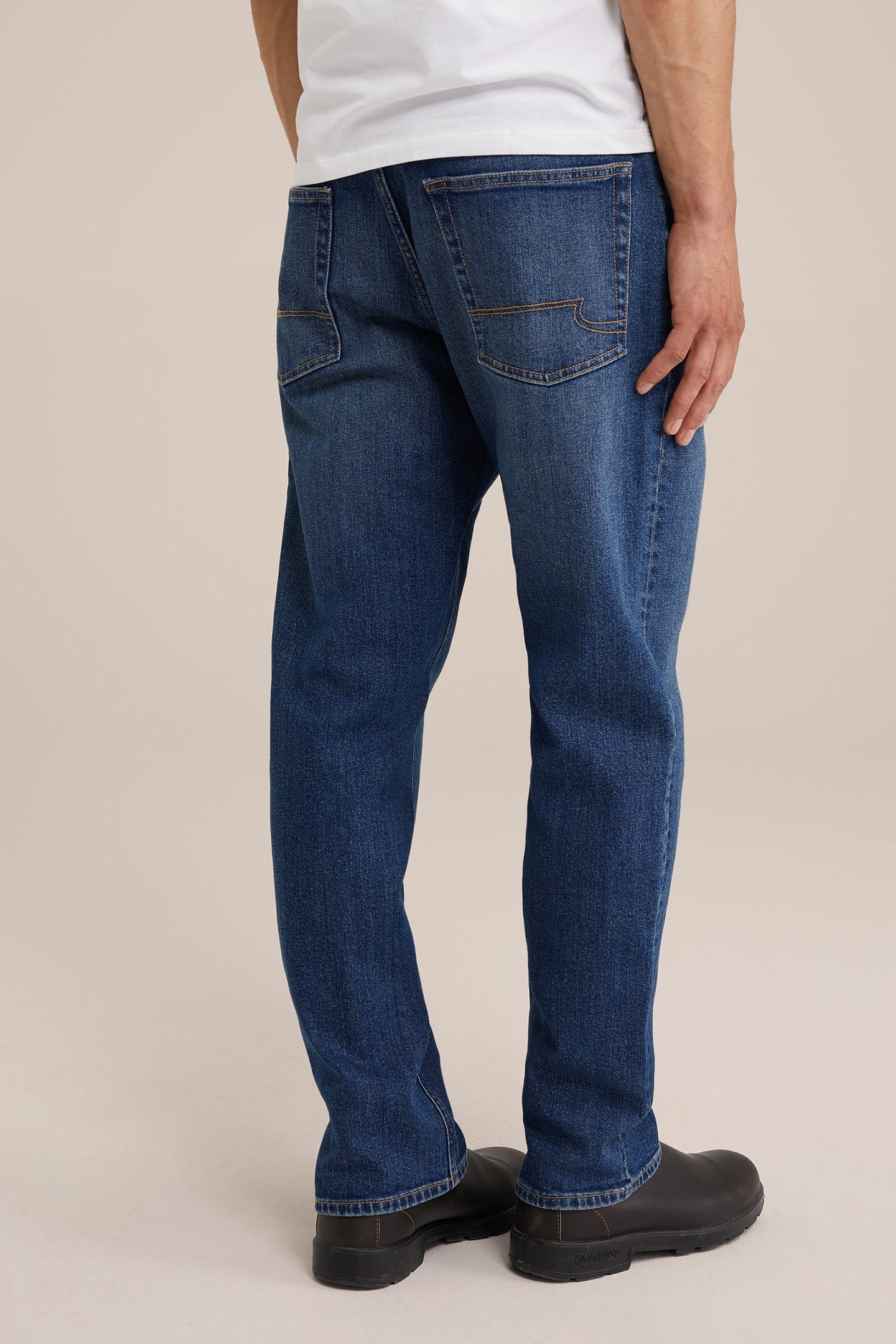 5-POCKET MID WAIST DARK BLUE 2