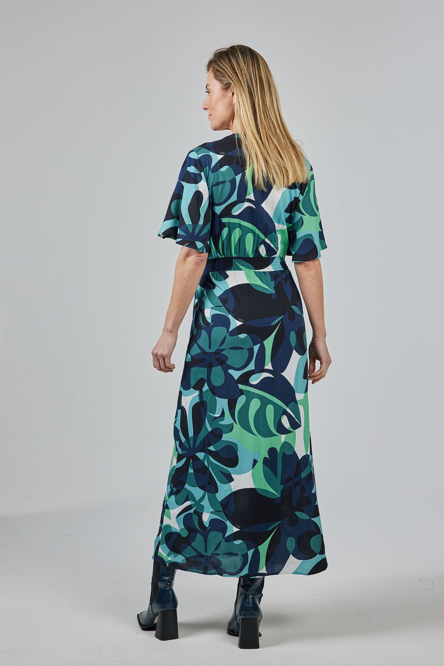 DRESS NOVA OFFWHITE WITH BLUE PLANES PRINT 2