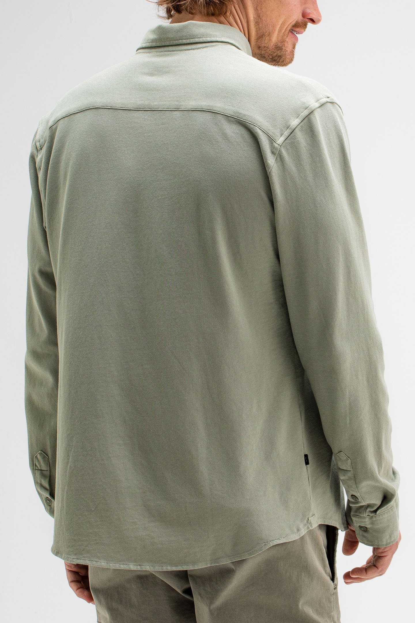 ROBBINS CLEAN PIQUE SHIRT DK. DELPHI GREEN 2