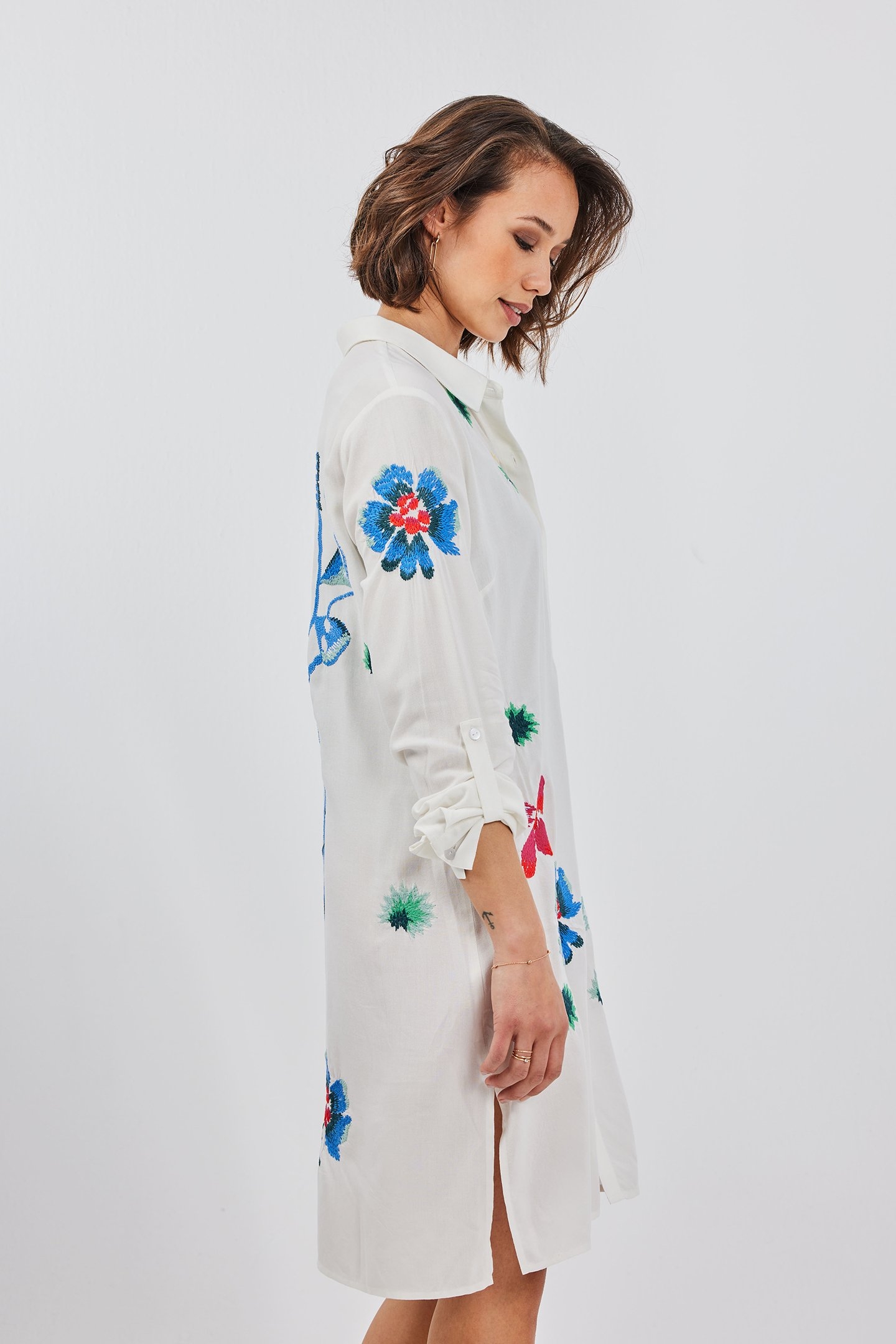 TUNIC WITH BOTANIC SPICE EMBROIDERY OFFWHITE WITH BOTANIC SP 3