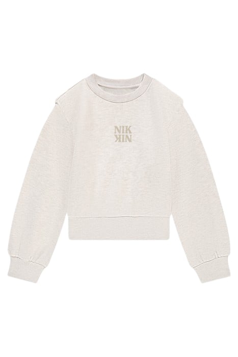 JAMIE SHOULDER SWEATER CREAM MELANGE 1