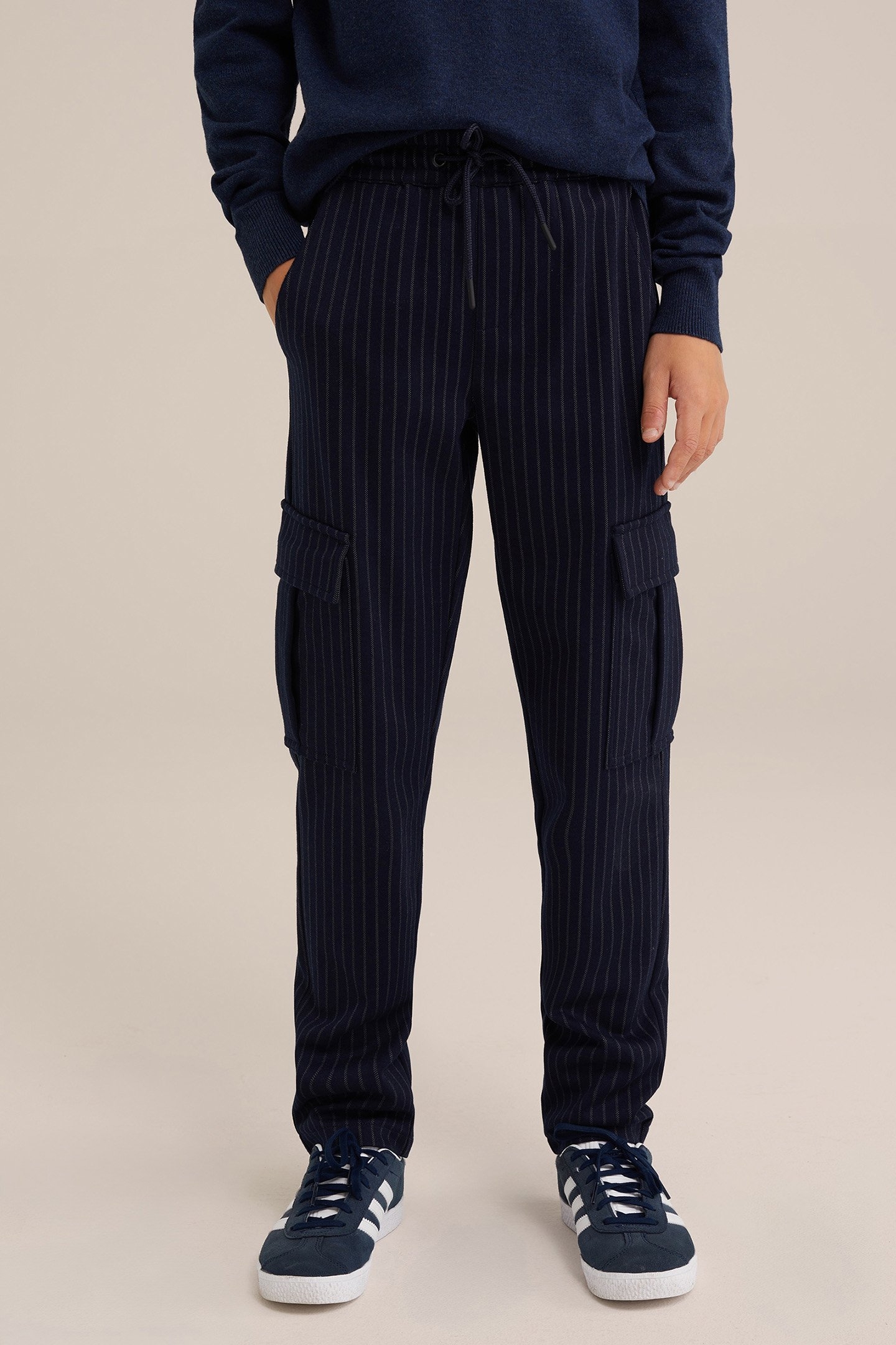 CARGO PANTS NAVY BLUE 1