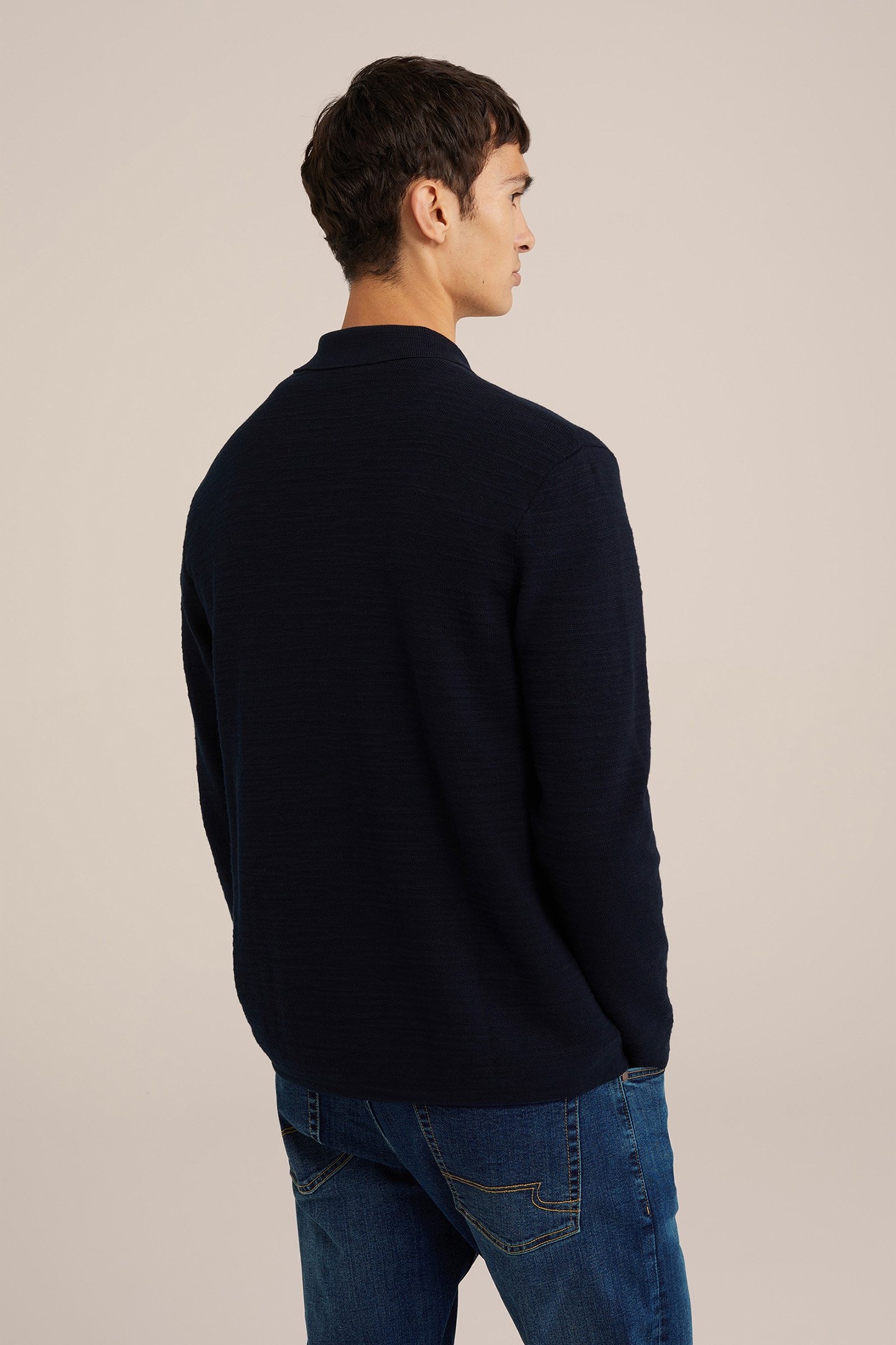 CARDIGAN WITH ZIPPER DARK BLUE 2