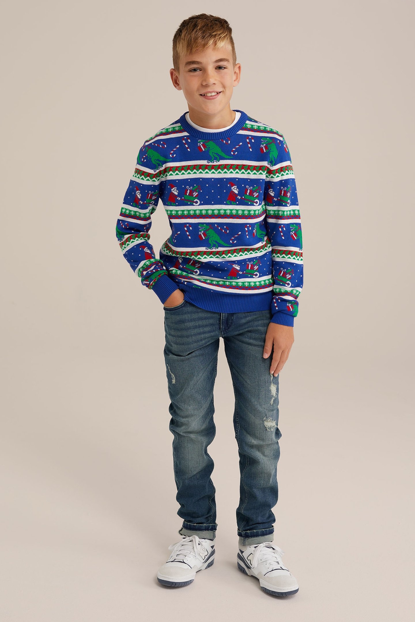 KNITTED PULLOVER DARK BLUE 2