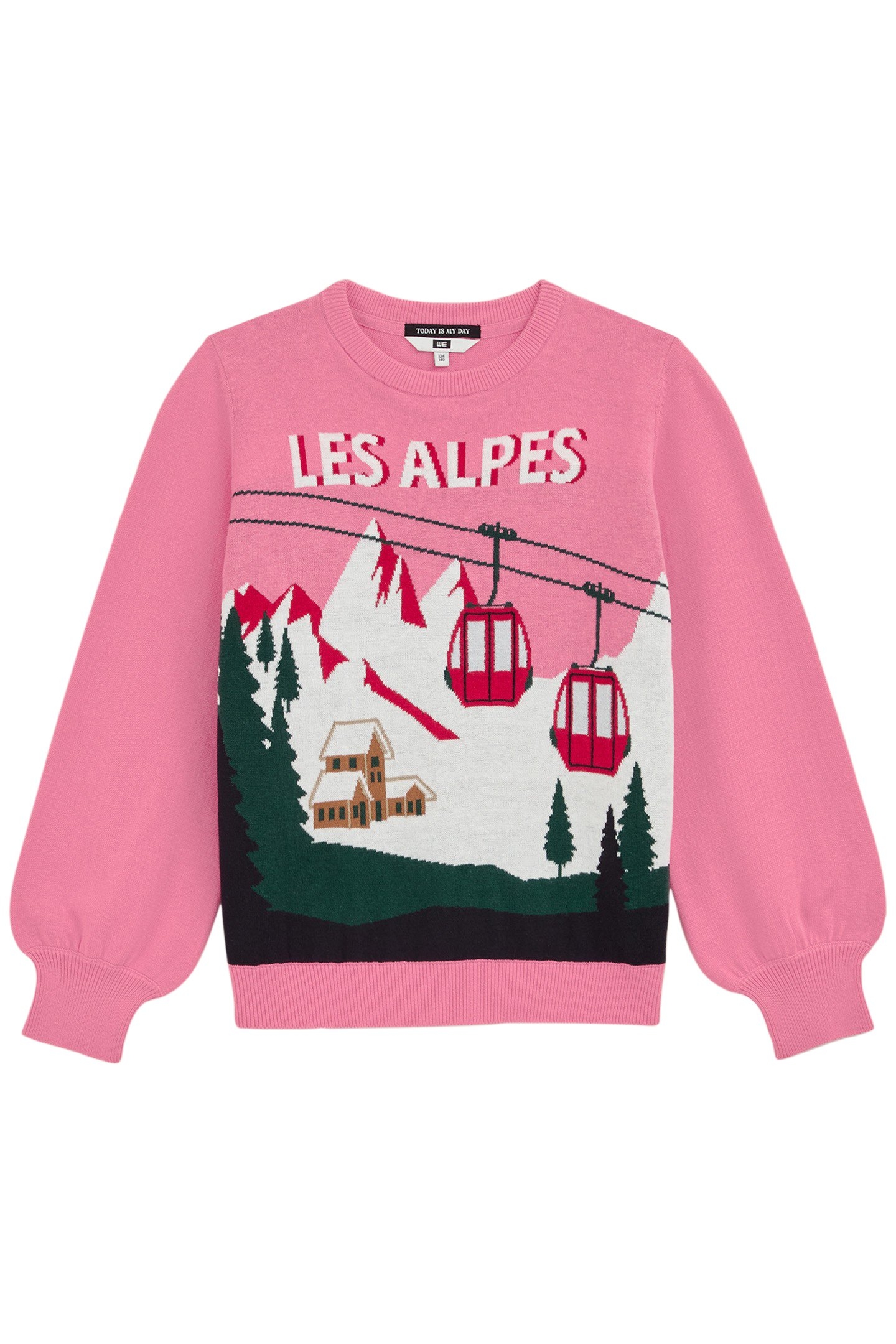 KNITTED PULLOVER BRIGHT PINK 3