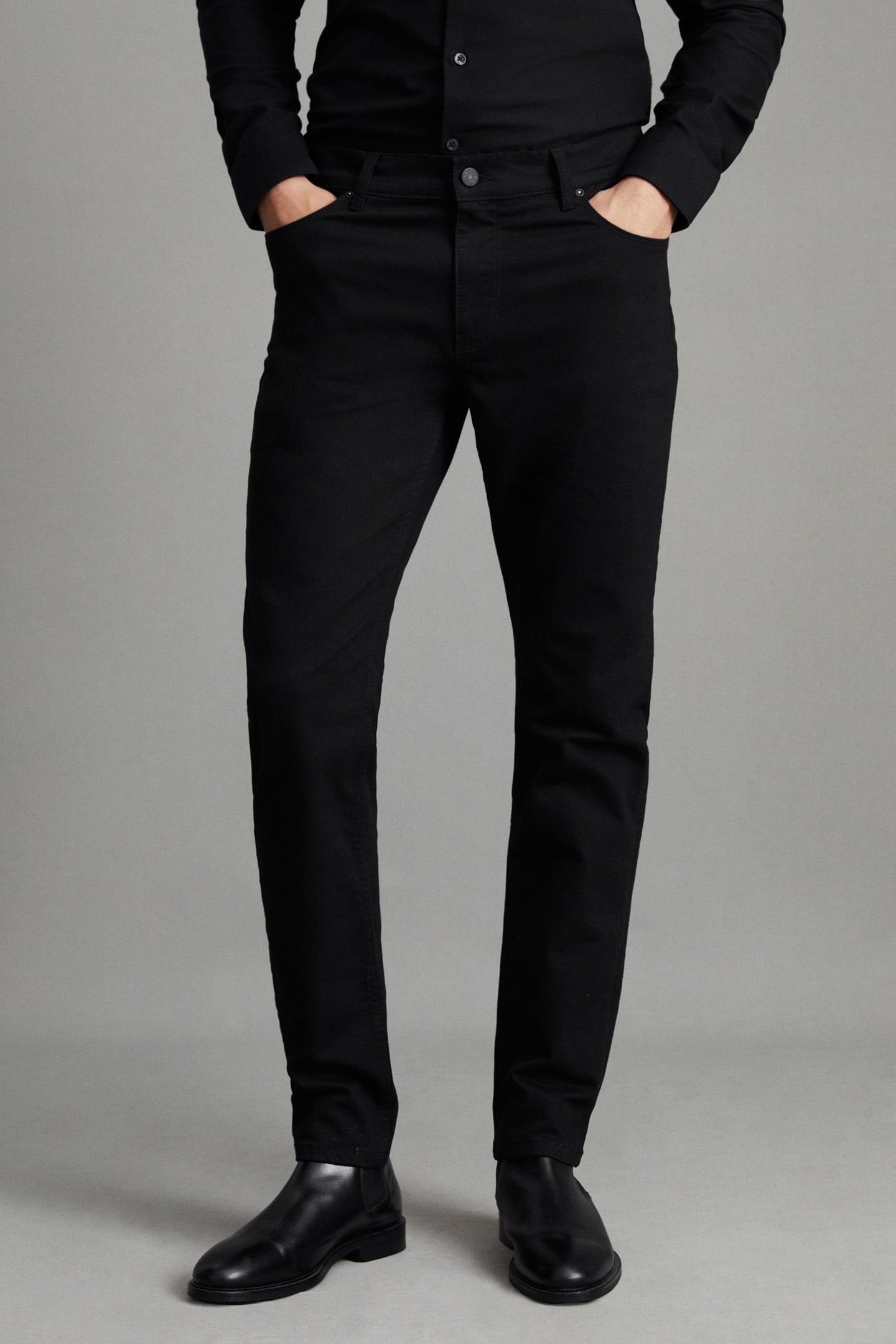JET-STAY BLACK SLIM JEANS BLACK 1