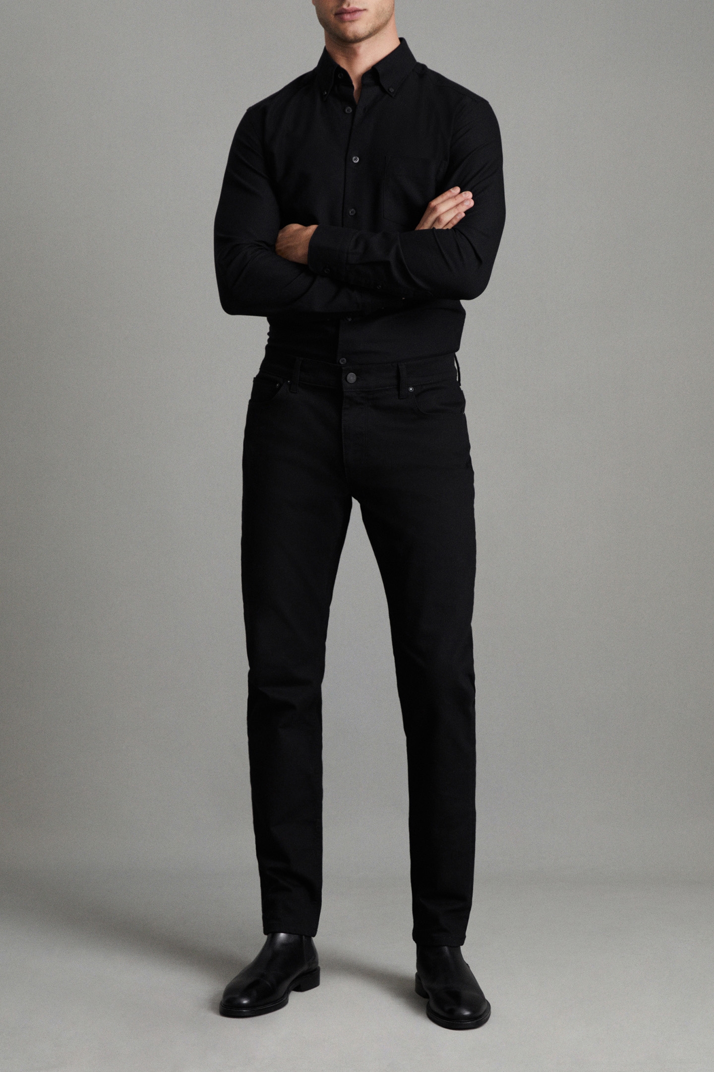 JET-STAY BLACK SLIM JEANS BLACK 3