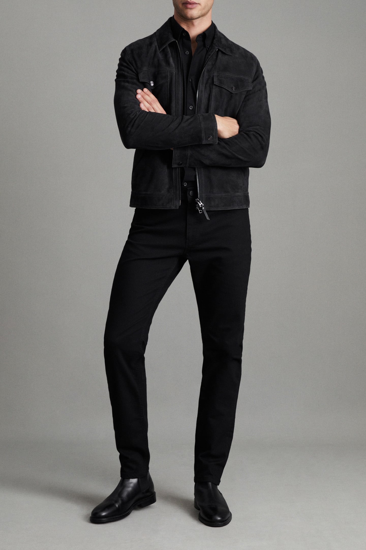 JET-STAY BLACK SLIM JEANS BLACK 5