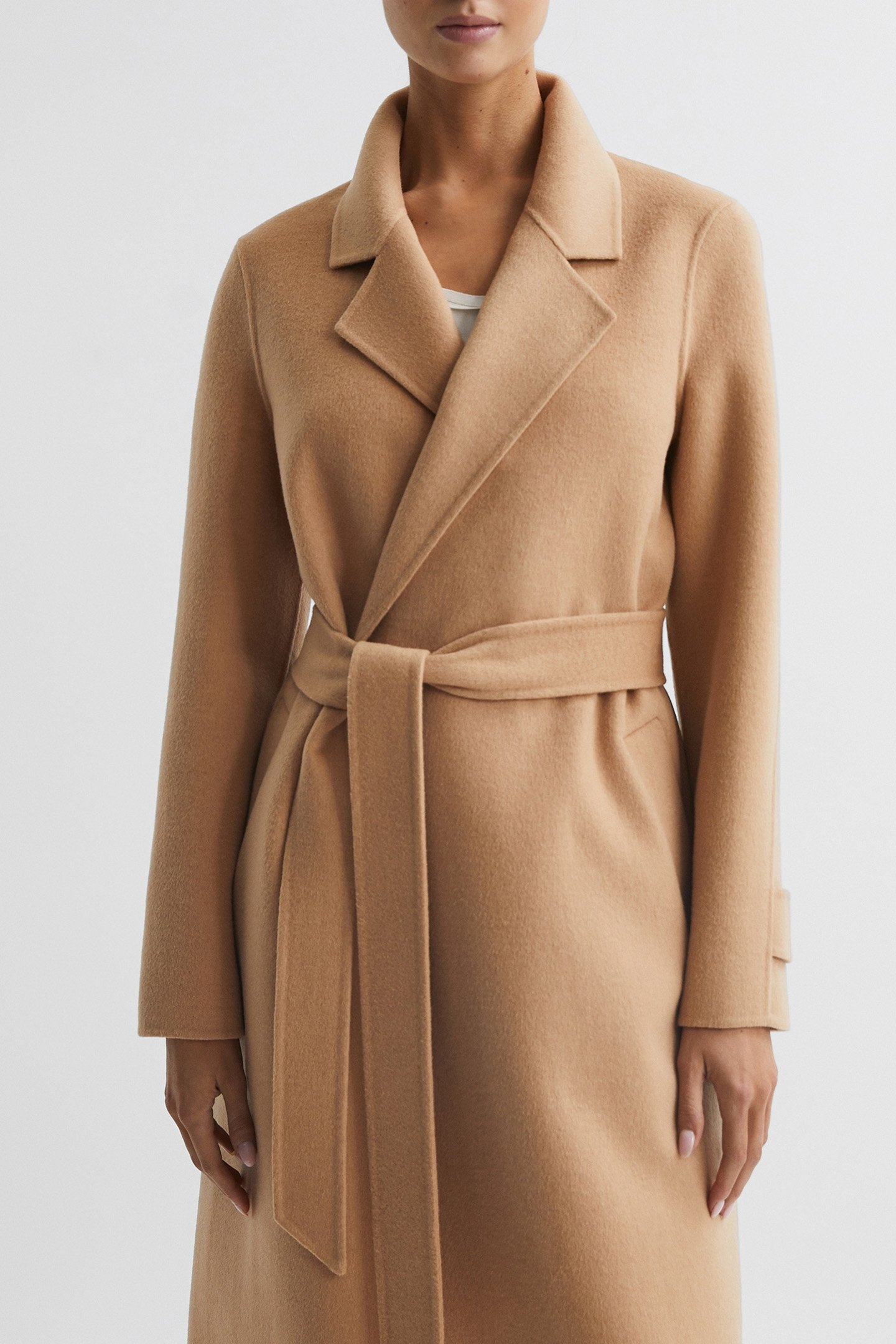 BROOKS-BLINDSEAM BELTED C CAMEL 4