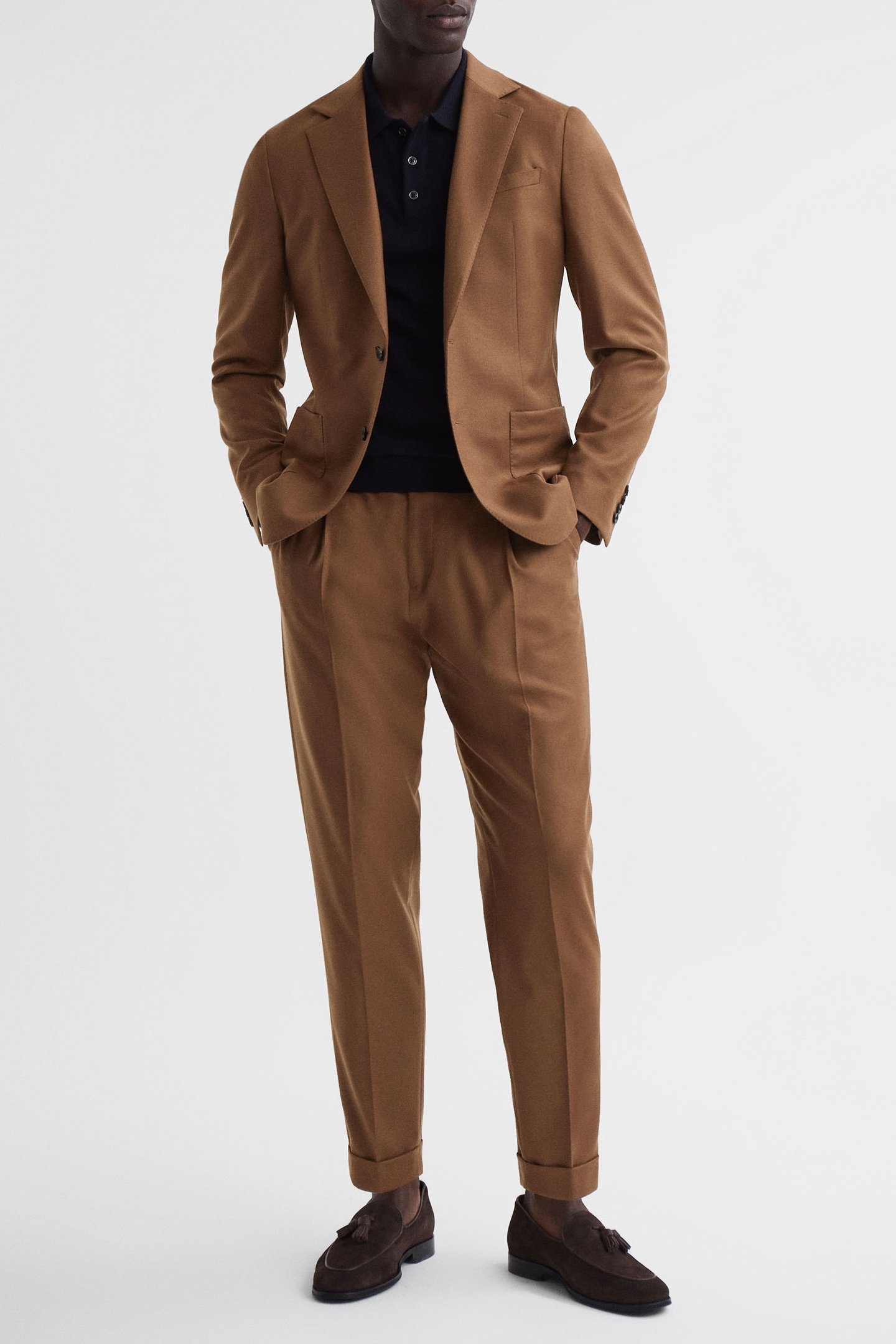 SB 2B NOTCH FLANNEL BLAZER TOBACCO 3