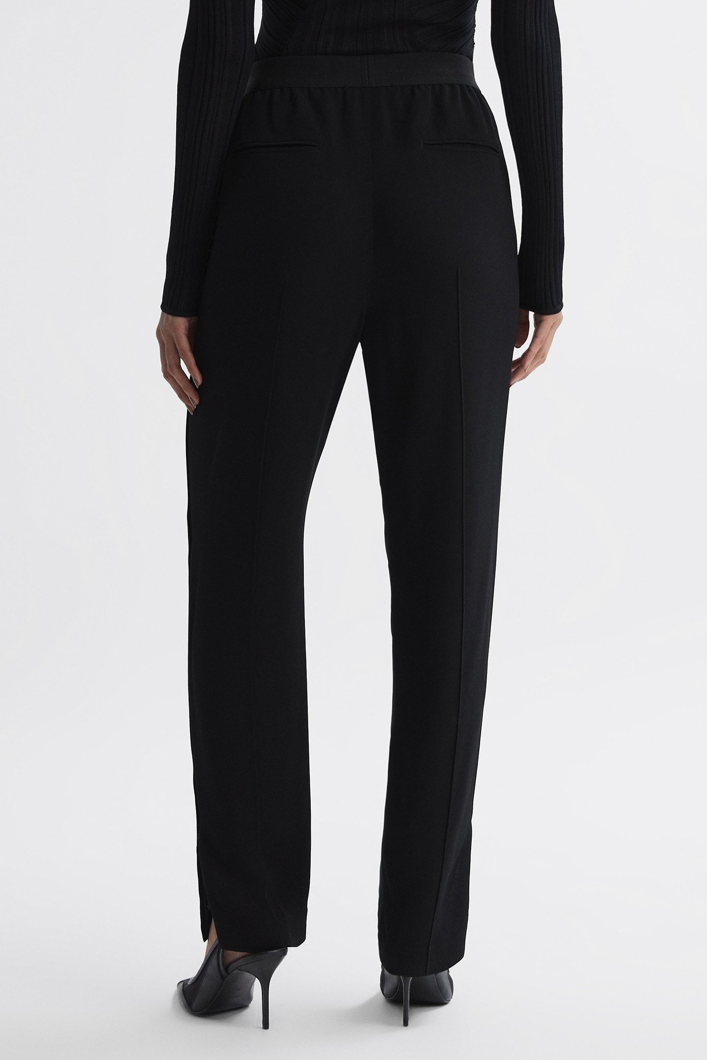 COLOUR BLOCK TAPER TROUSER BLACK 2