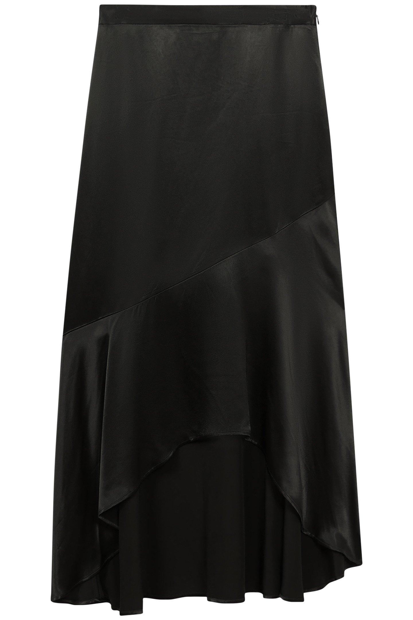 ASYMMETRIC SLIP SKIRT BLACK 4