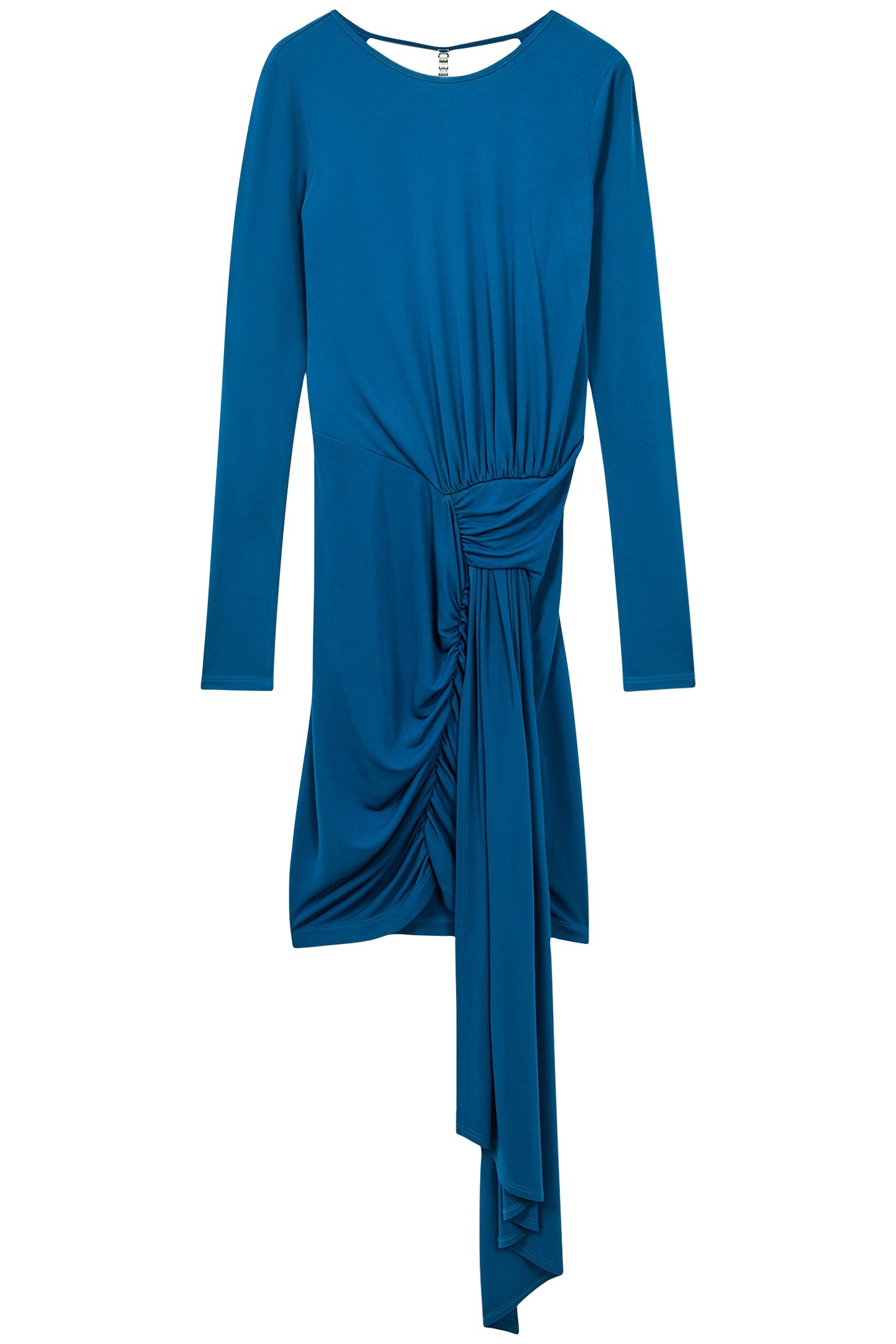 JERSEY RUCHED DIAMANTE DETAIL MINI TEAL 3