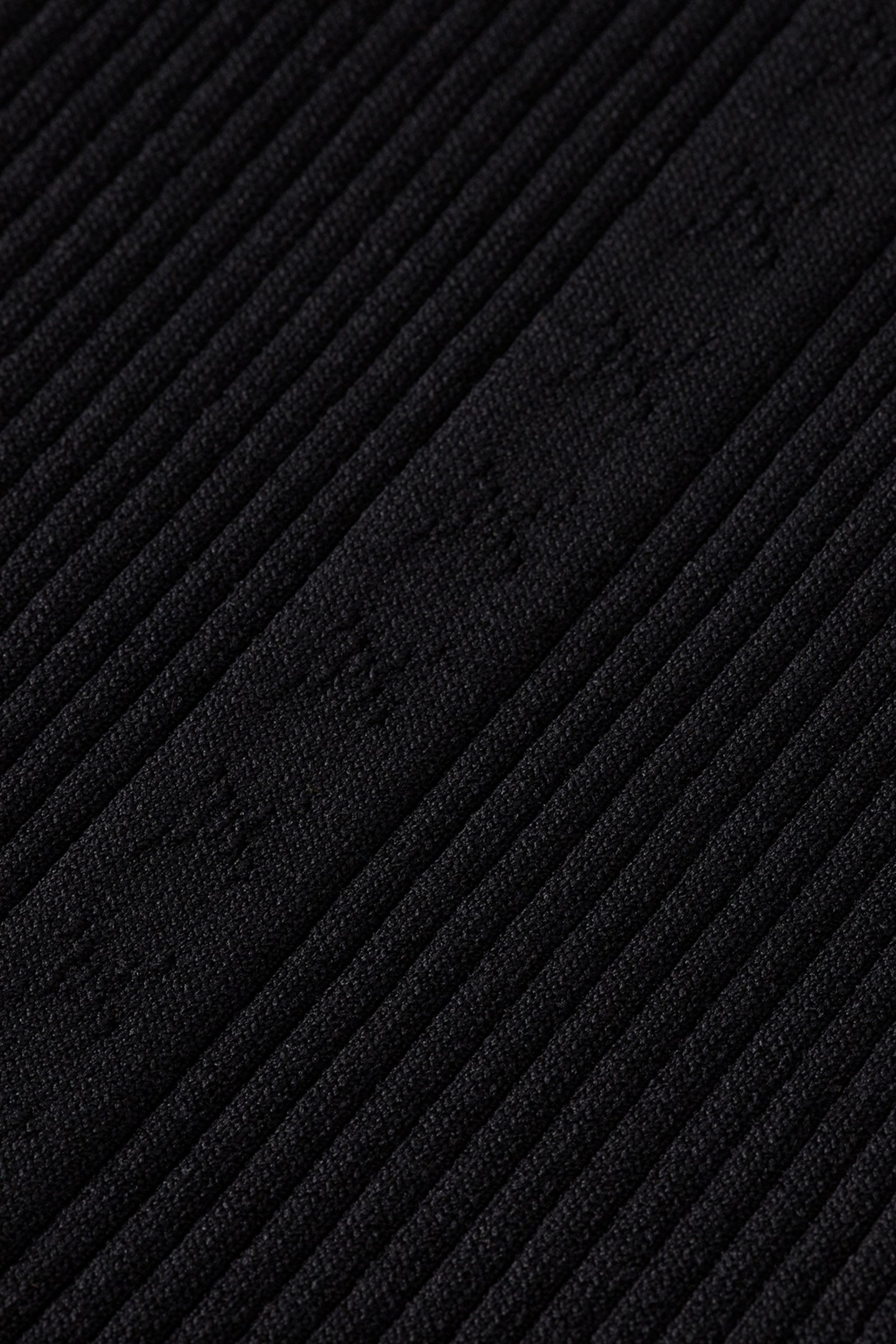 RIBBED KNITTED MIDI DRESS EVENING BLACK 8