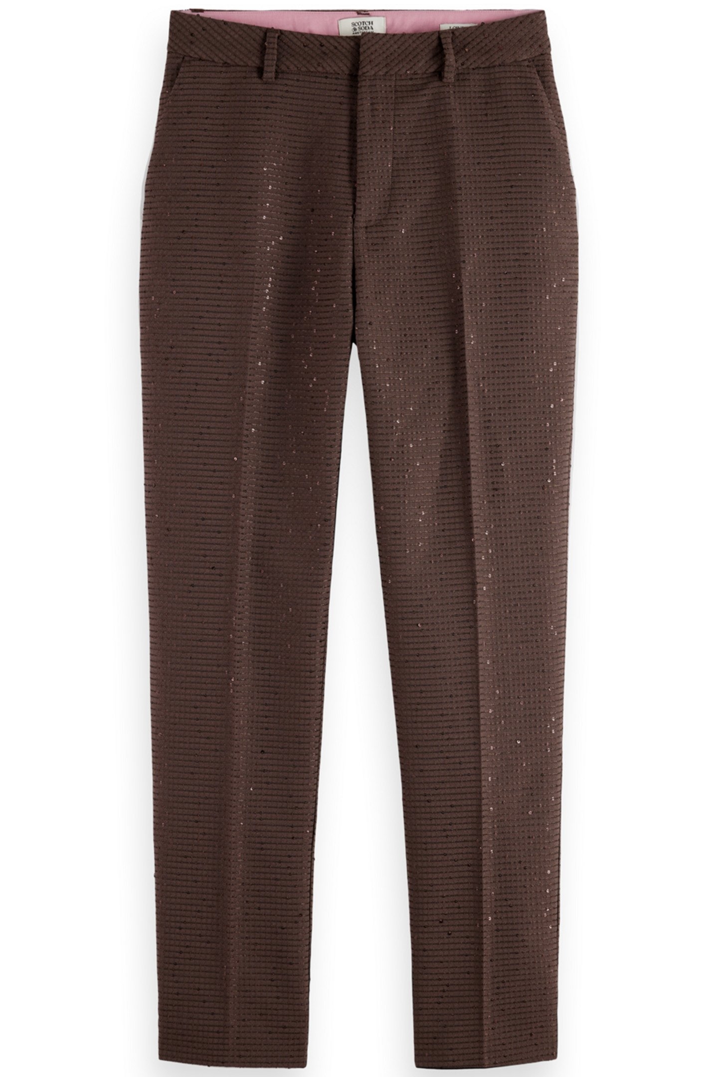 LOWRY SEQUIN JACQUARD PANT COFFEE 1