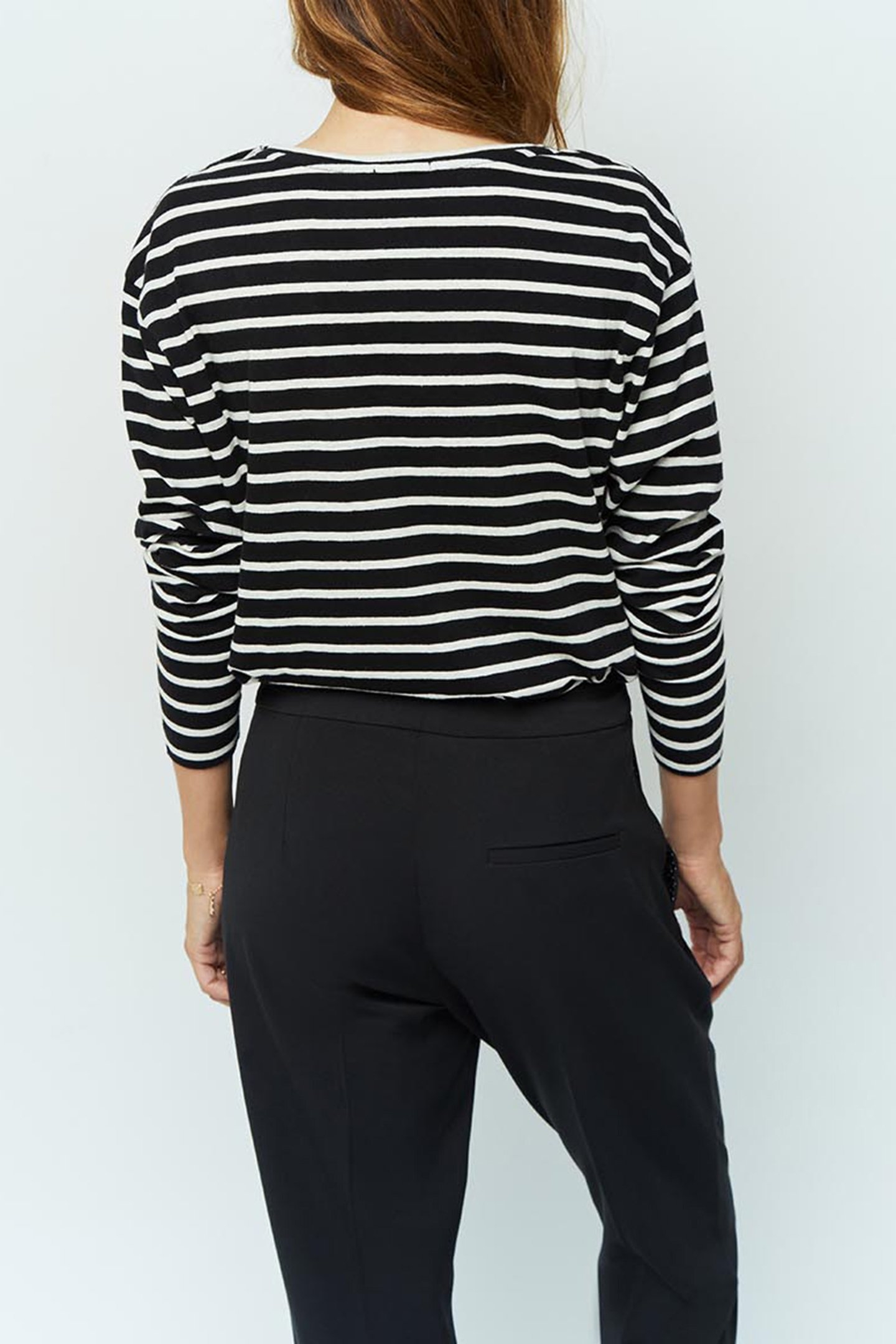 MARA _ T_SHIRT SAILOR BLACK AND ECRU WITH VISUAL DANCER BLAC 2