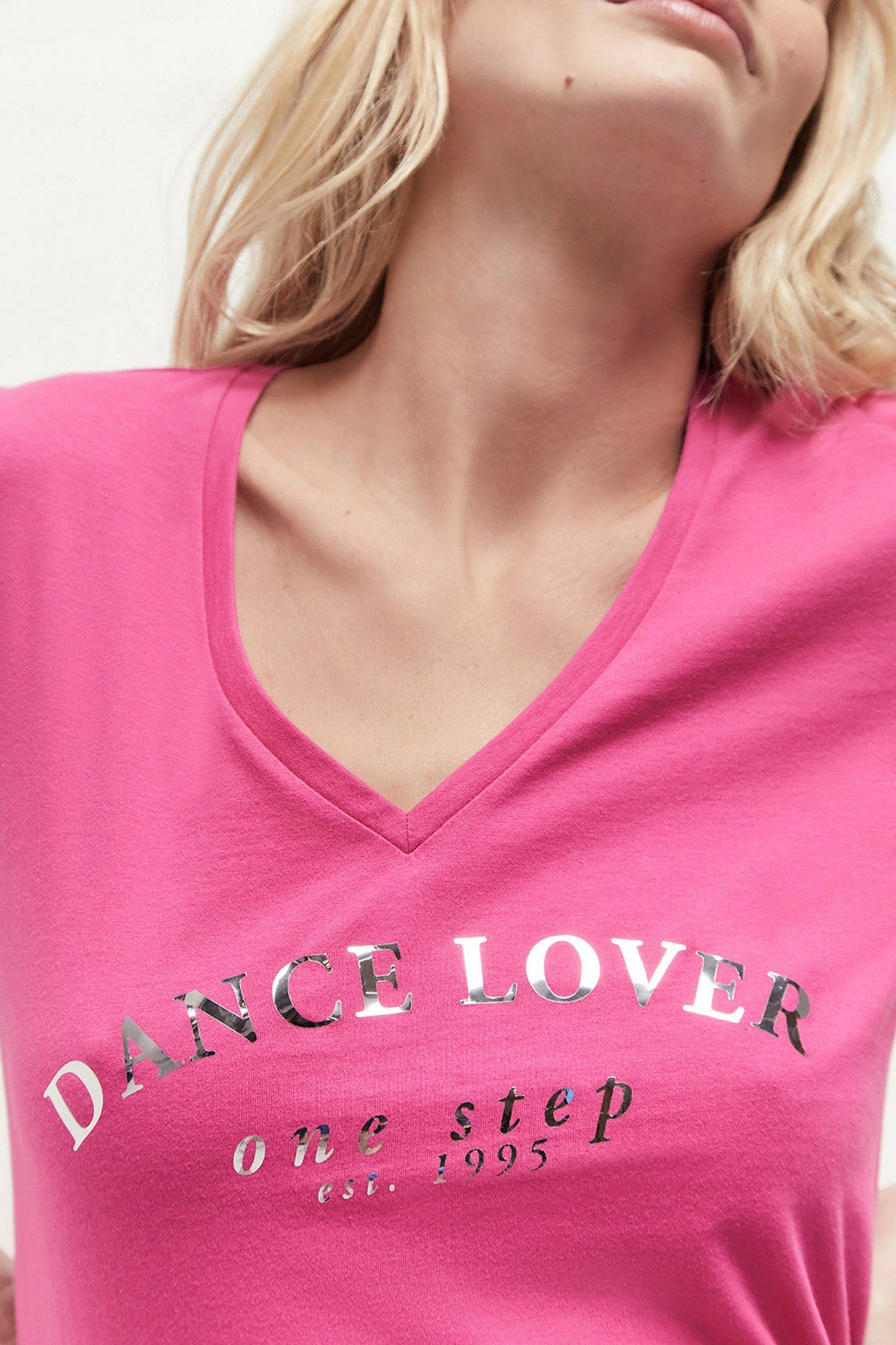 MIRO - FUCHSIA ORGANIC COTTON T-SHIRT WITH MESSAGE FUCHSIA 4