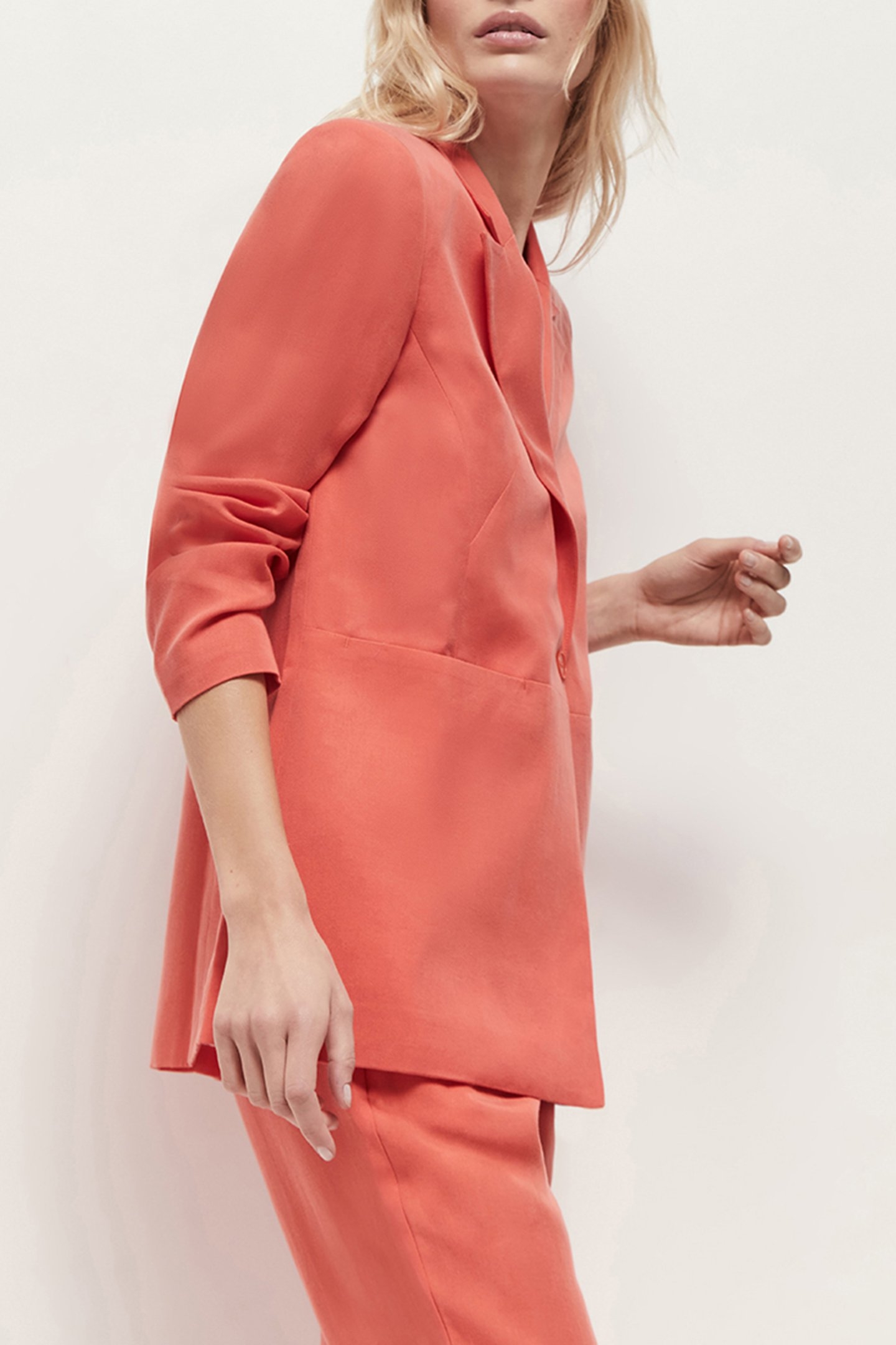 VARMA - MID-LENGTH CORAL SUIT JACKET CORAIL 4