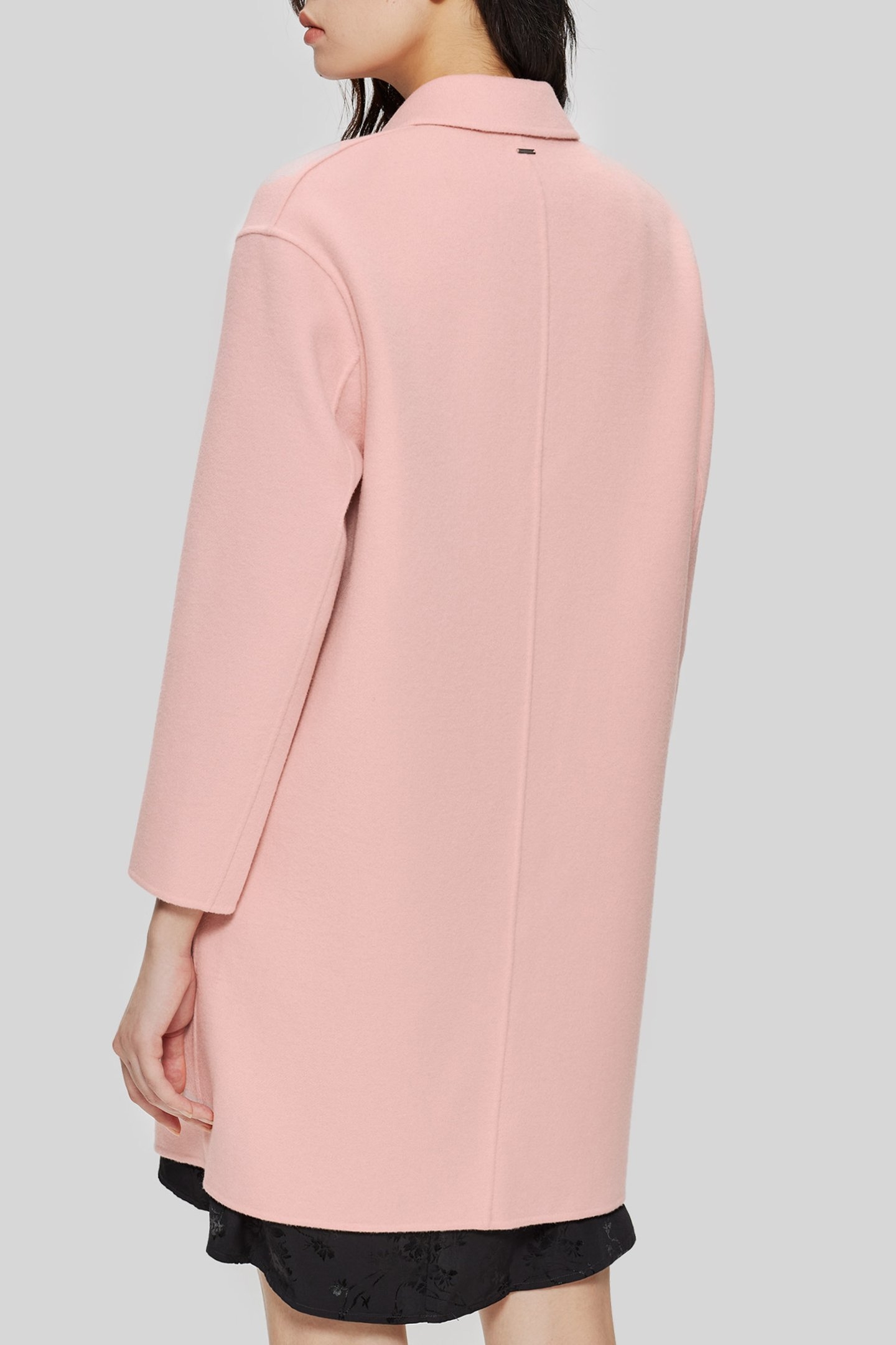 PINK MID-LENGTH COAT 2