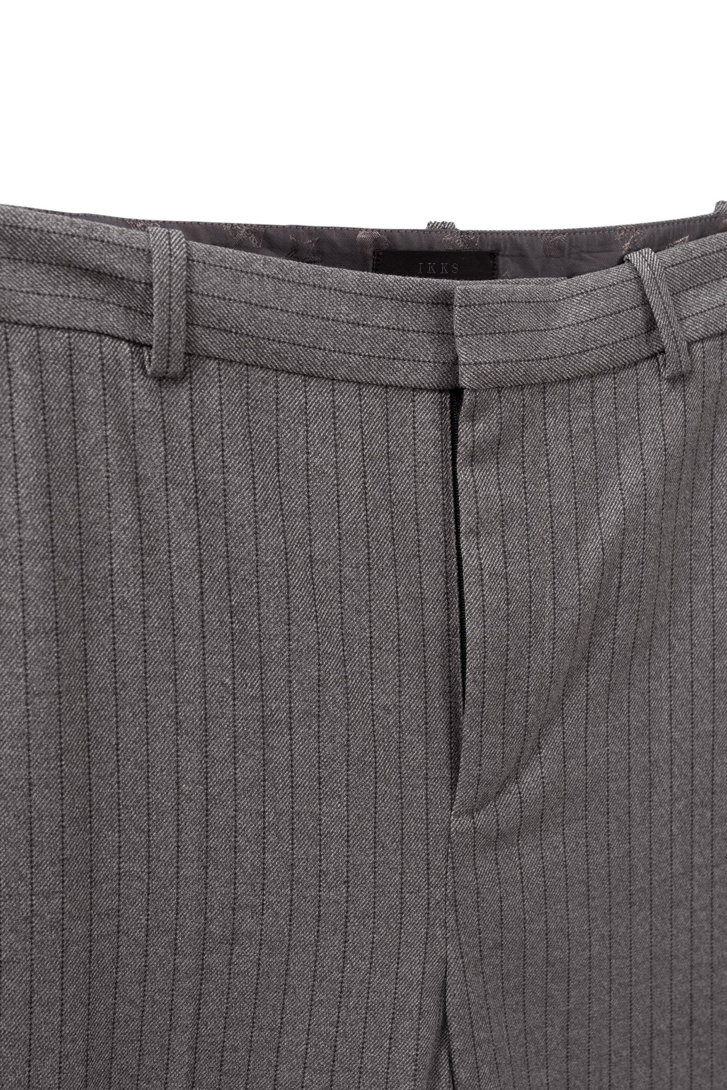 GREY PINSTRIPE FLARED SUIT TROUSERS 6