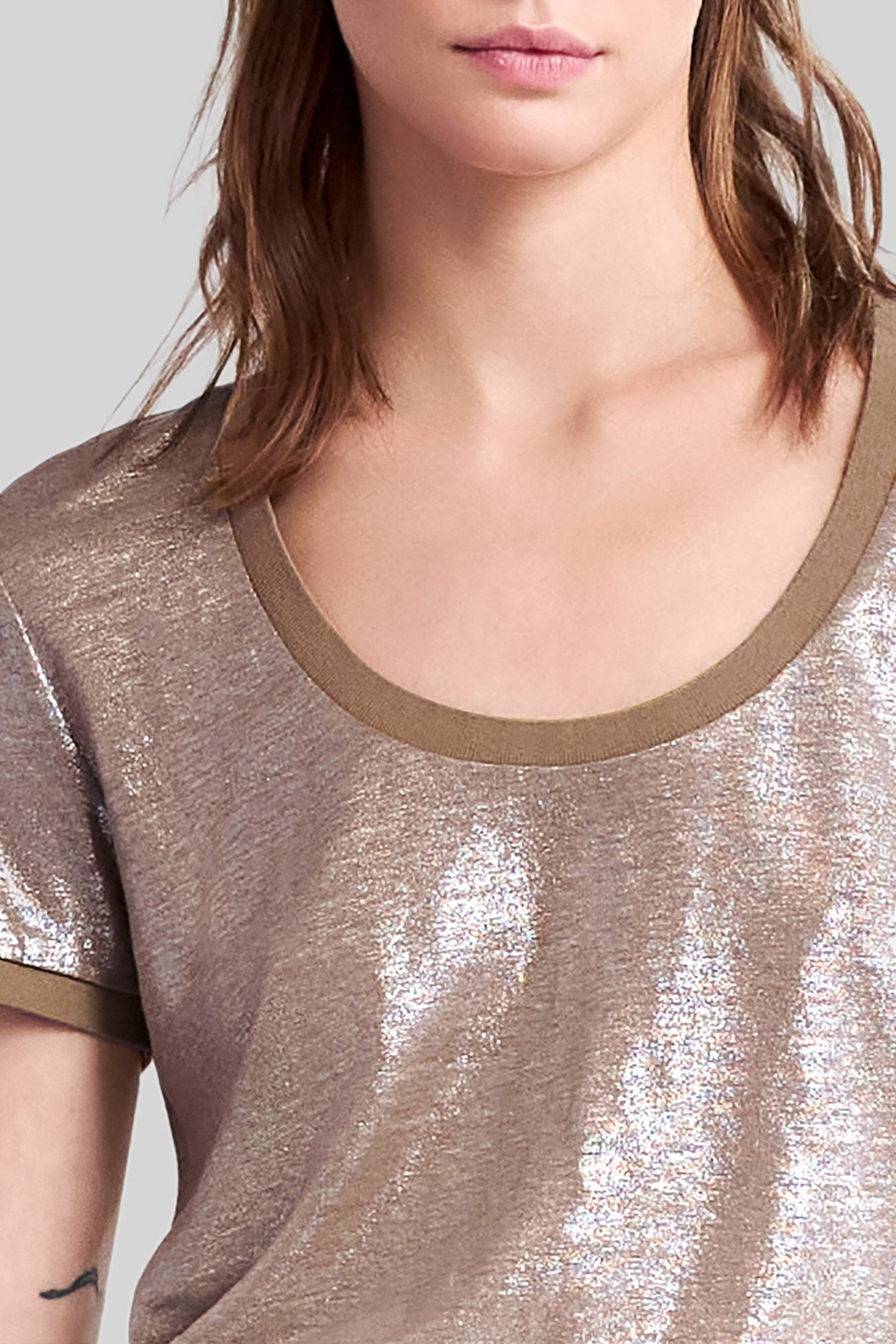 SESAME GLITTERY SOFT LINEN T-SHIRT 5