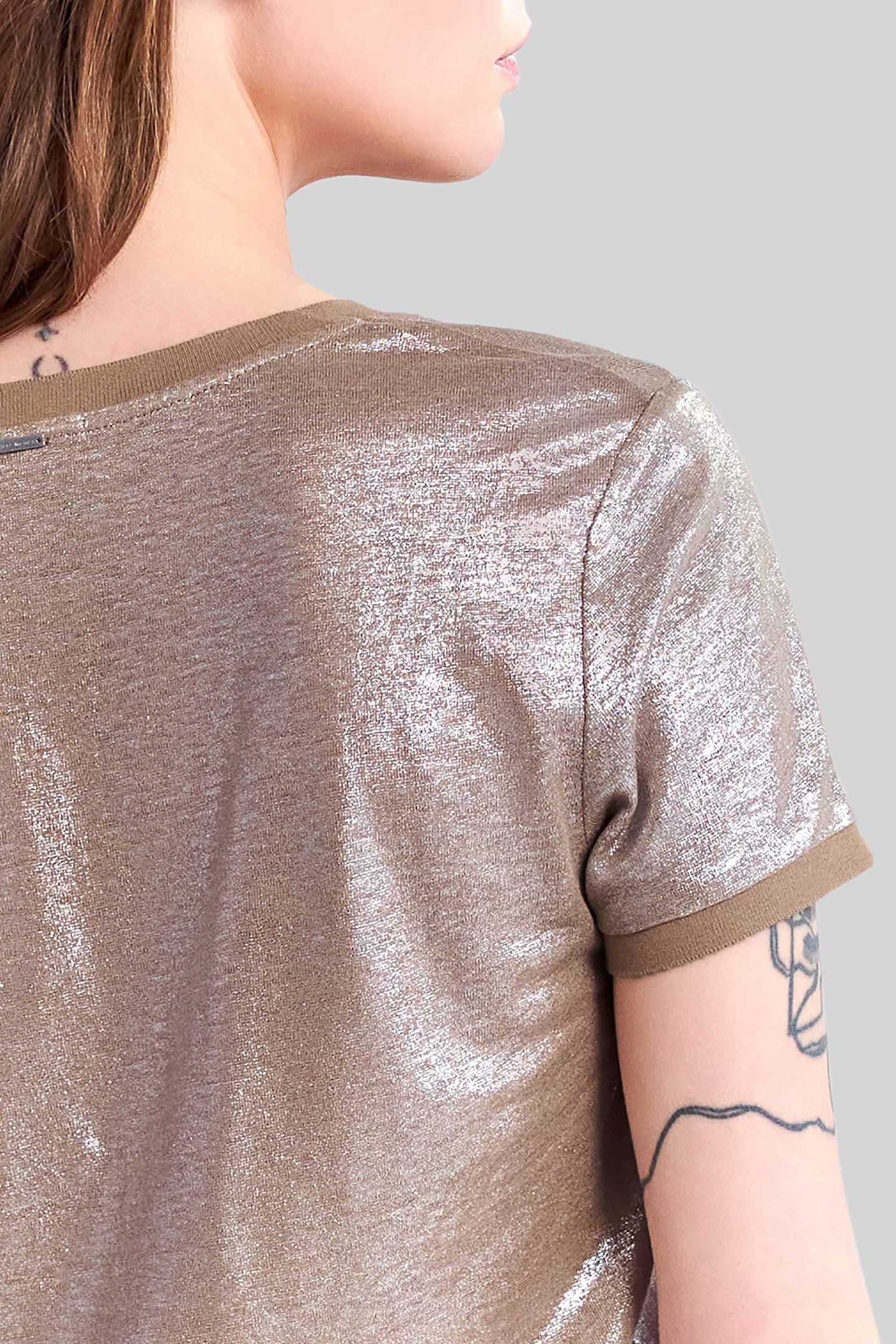 SESAME GLITTERY SOFT LINEN T-SHIRT 6