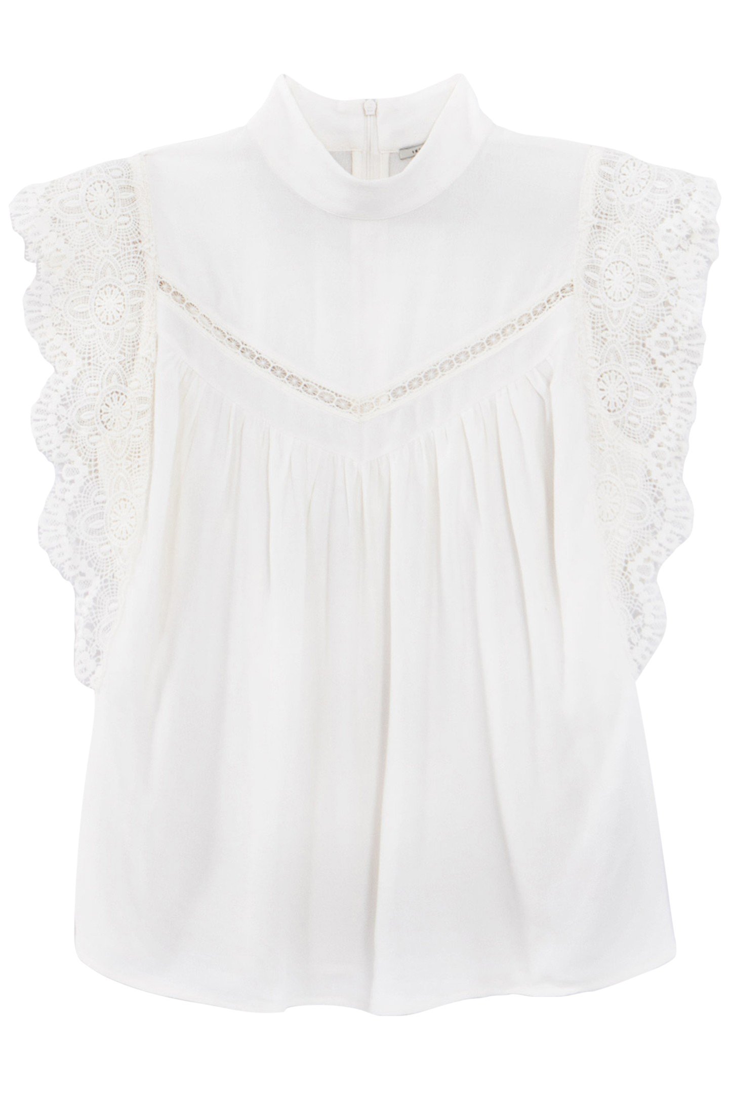 LIMESTONE LENZING™ ECOVERO™ TOP WITH GUIPURE LACE 4